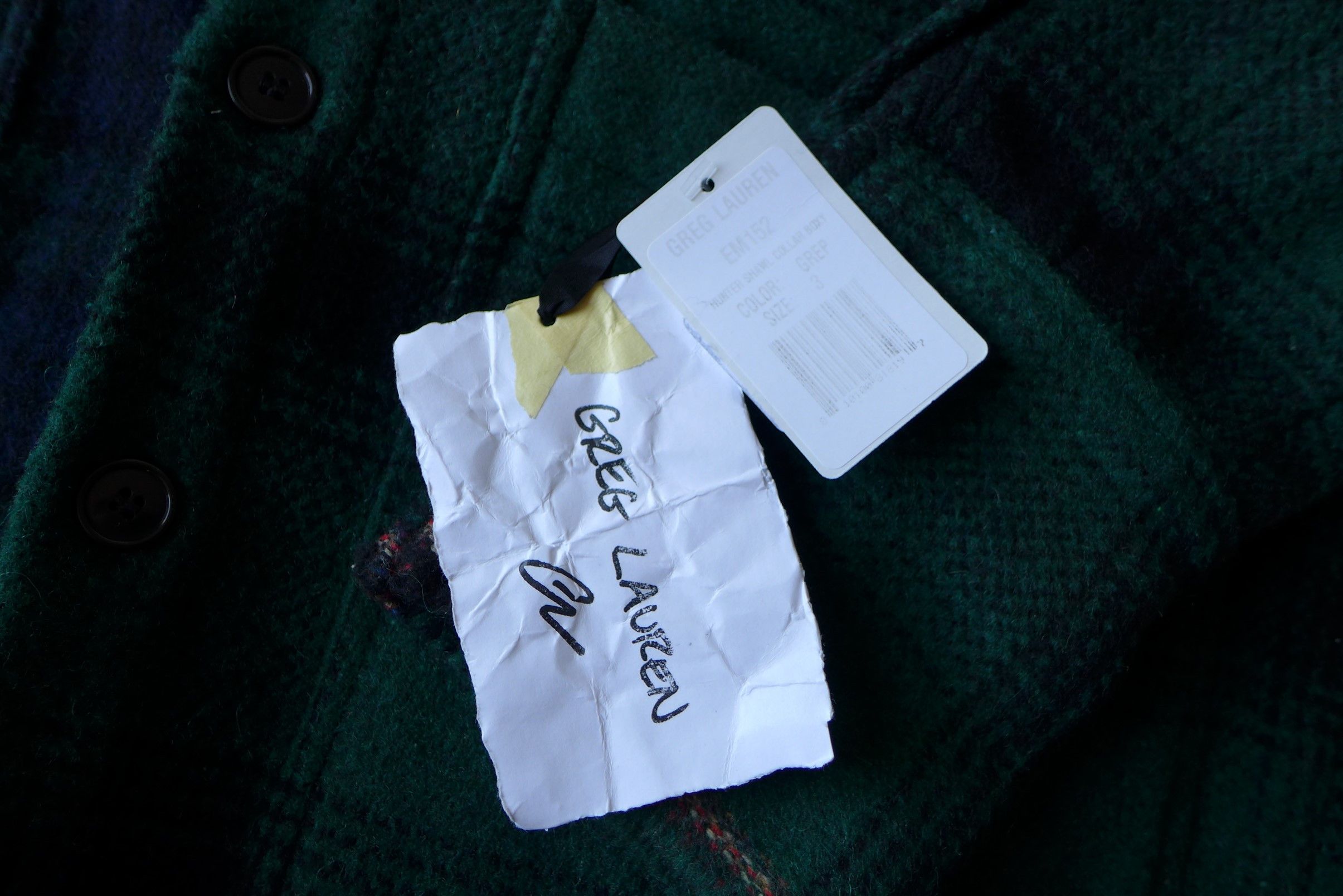 Greg Lauren Greg Lauren Hunter Shawl Collar Jacket - Green & Blue Plaid Size US L / EU 52-54 / 3 - 13 Thumbnail