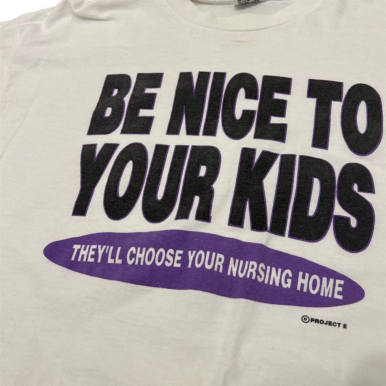 Vintage TRUE VINTAGE “BE NICE TO YOUR KIDS” TEE Size US L / EU 52-54 / 3 - 2 Thumbnail