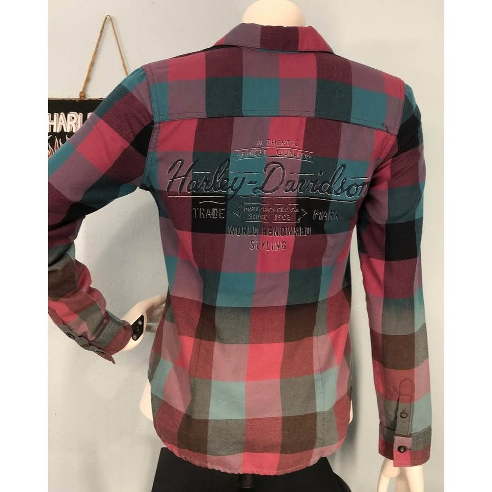 Harley Davidson Harley-Davidson Button Shirt Small Women, Cowgirl Style Size S / US 4 / IT 40 - 1 Thumbnail