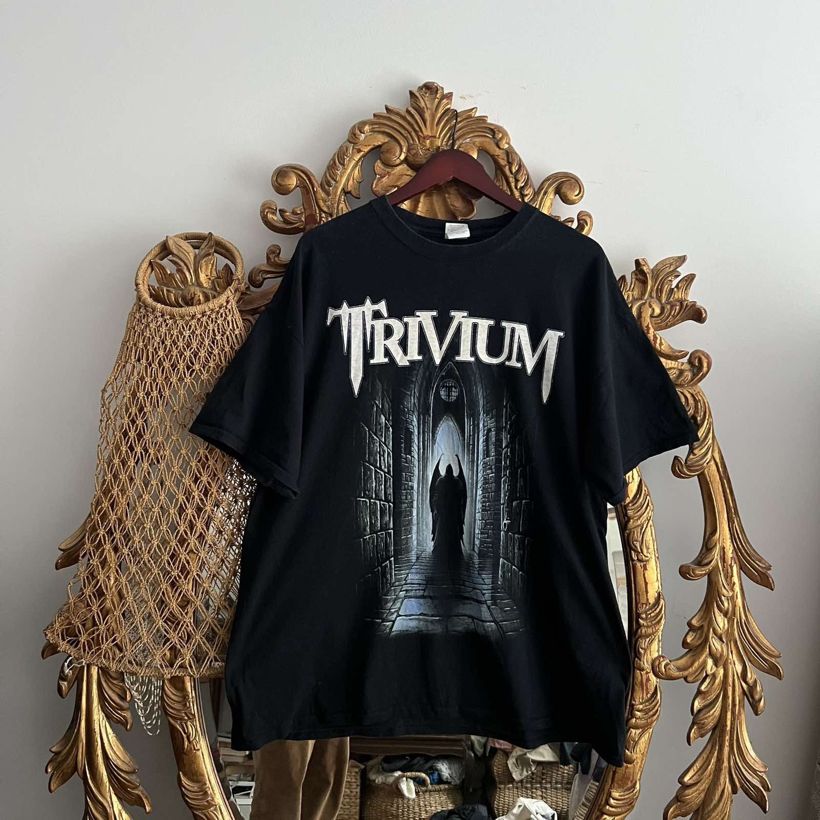 Band Tees Vintage 00s TRIVIUM Metal Band Tour Tee Rare Sz XXL Size US XXL / EU 58 / 5 - 1 Thumbnail