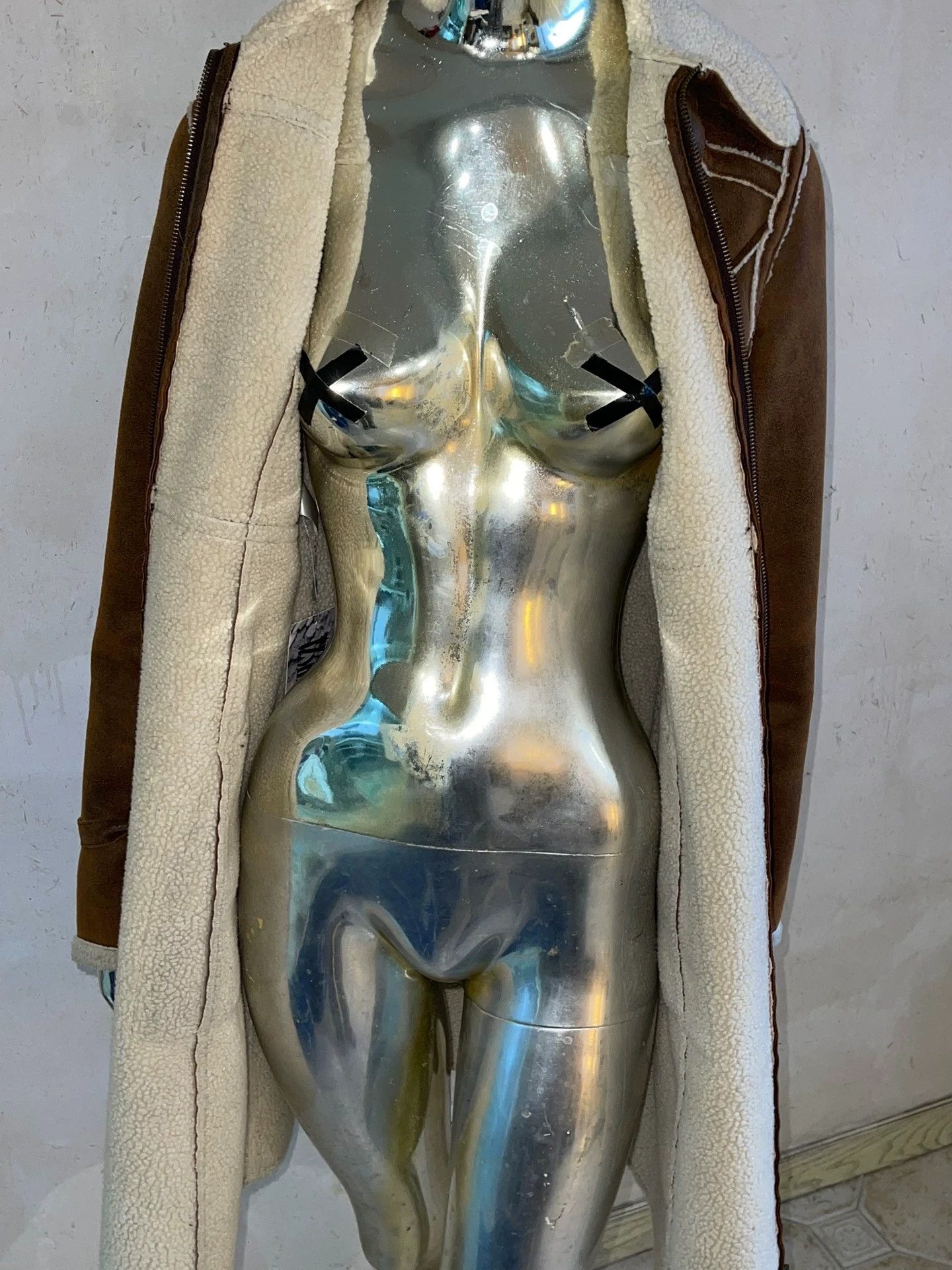 Jean Paul Gaultier JPG 90s Earth Logo Fur-Lined Leather Coat Size 40 Size S / US 4 / IT 40 - 4 Thumbnail