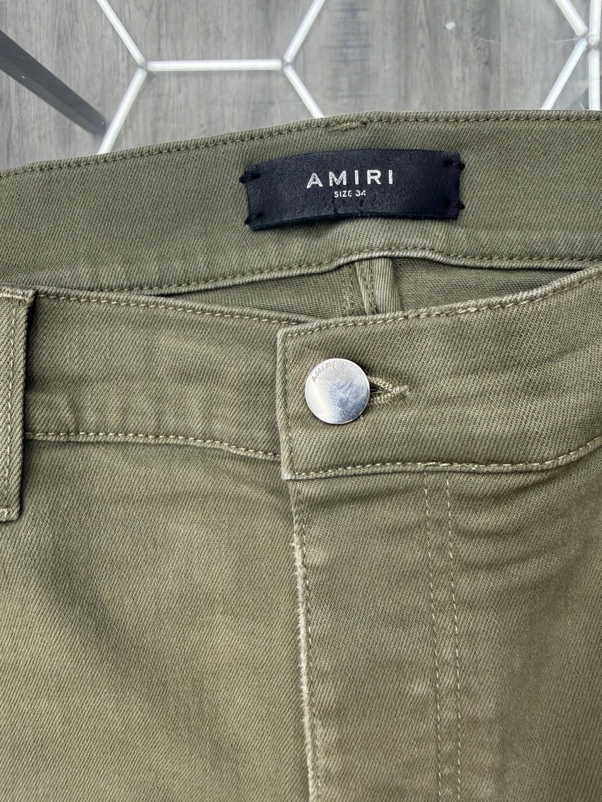 Amiri Amiri Thrasher Bandana Jeans - Olive Green Size US 34 / EU 50 - 4 Thumbnail