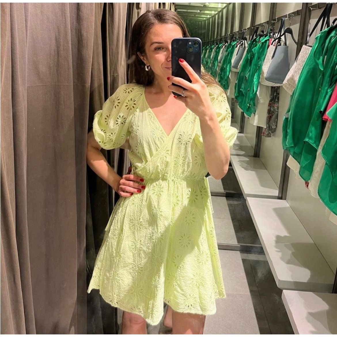 yellow embroidered dress zara Yellow Embroidered Midi Dress – FARM Rio main image 1