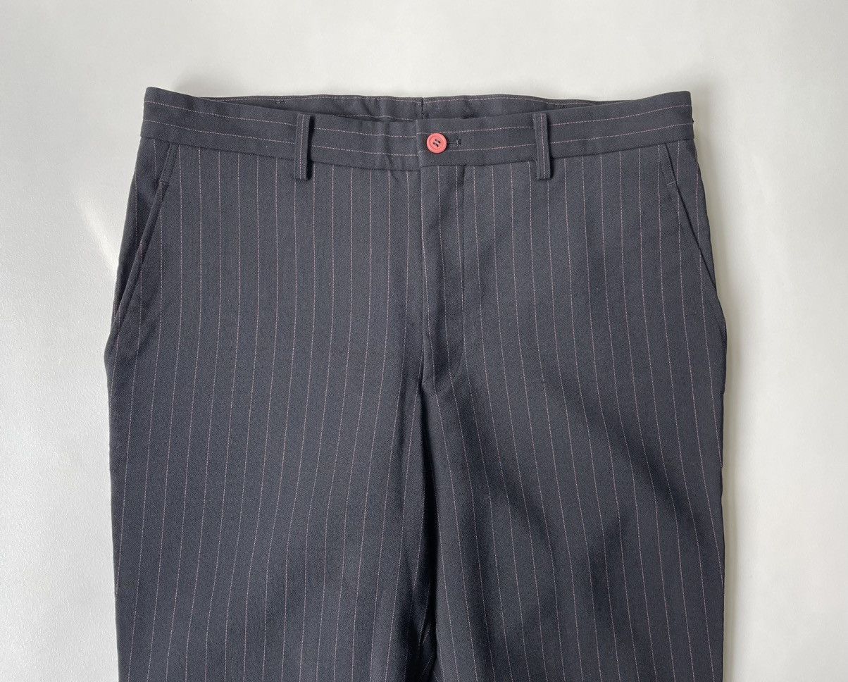 Comme des Garcons A/W 04 Blue/Pink Pinstripe Wool Trousers Size US 32 / EU 48 - 3 Thumbnail