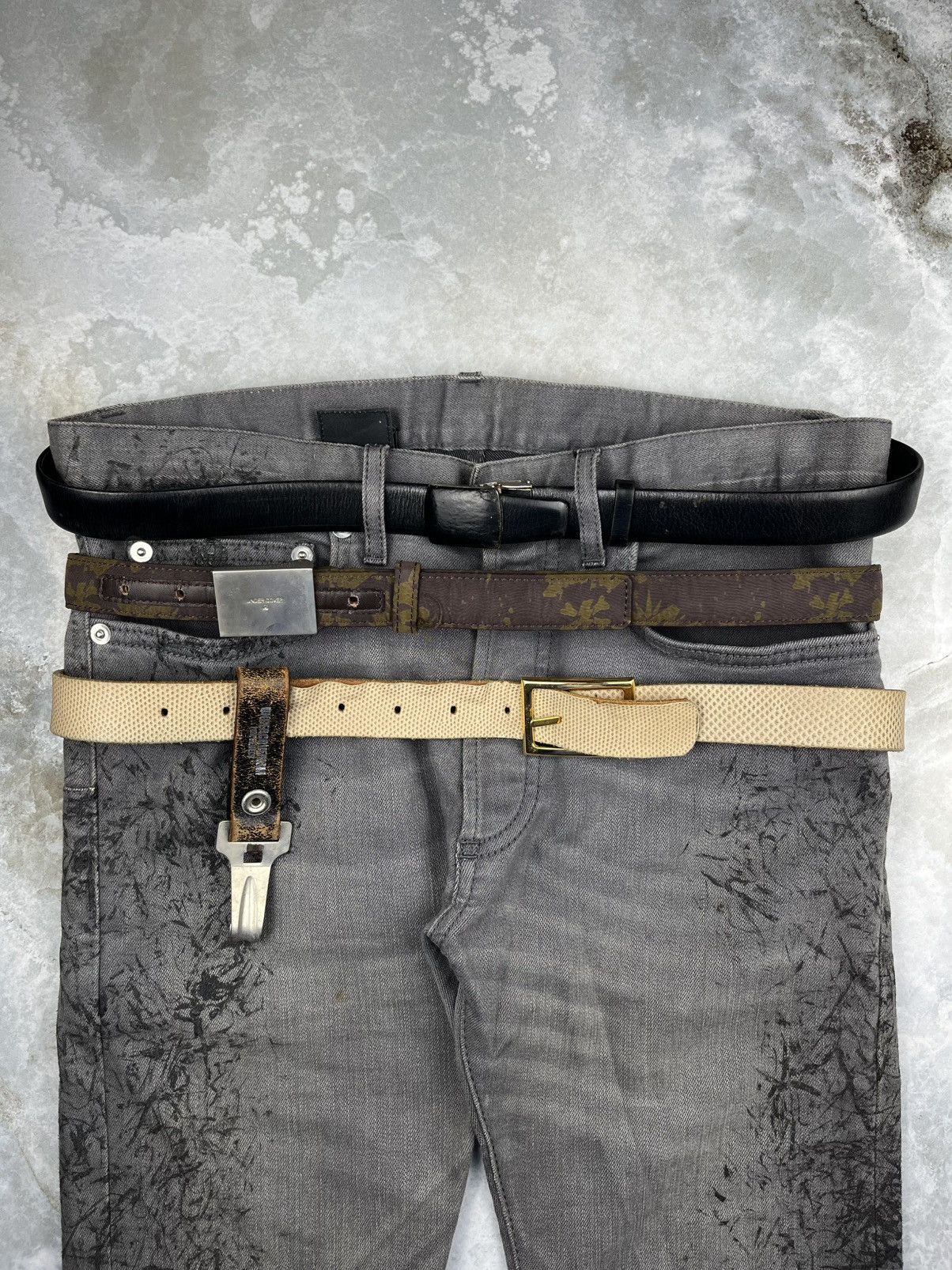 Undercover AW03 Undercover Distressed Leather Belt Loop Key Hook Ring Size ONE SIZE - 2 Thumbnail
