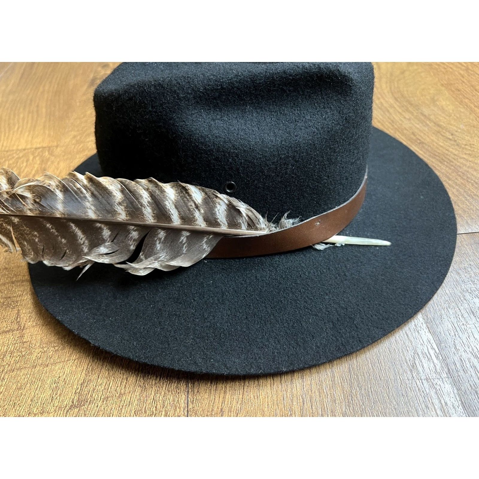 Vintage VINTAGE Dorfman Pacific Hat Fedora Black Pure Wool Felt USA Mens Size Large Size ONE SIZE - 3 Thumbnail