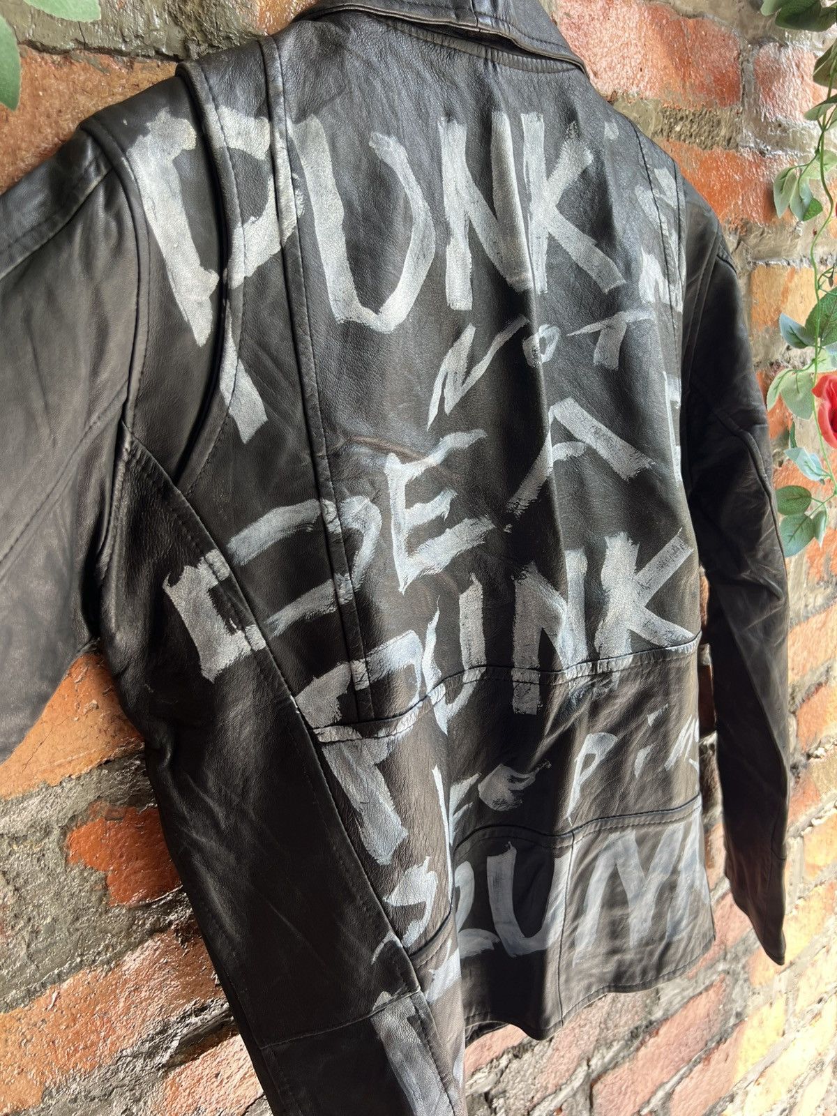 If Six Was Nine Punk’s Not Dead Leather Jacket Size US S / EU 44-46 / 1 - 9 Thumbnail
