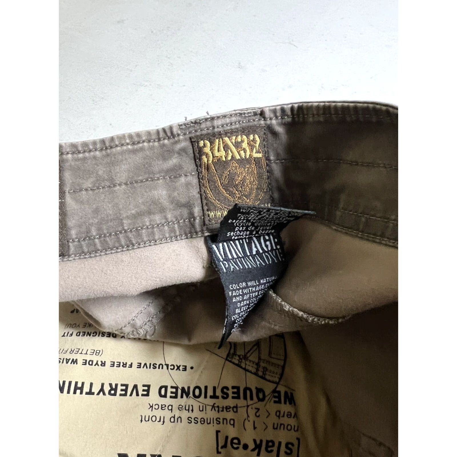 Vintage Kuhl Slackr Pant Mens 34x32 Brown Outdoor Vintage Patina Dye Hiking Stretch Pants Mens Regular Brown Patina Dye Outdoor Shirt? Size US 34 / EU 50 - 6 Thumbnail