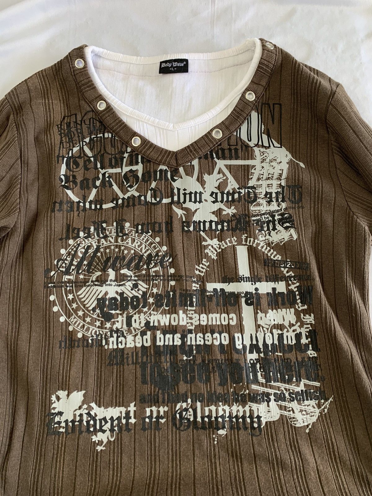 Japanese Brand Lgb style japanese brand poem longsleeve t-shirt Size US L / EU 52-54 / 3 - 3 Thumbnail