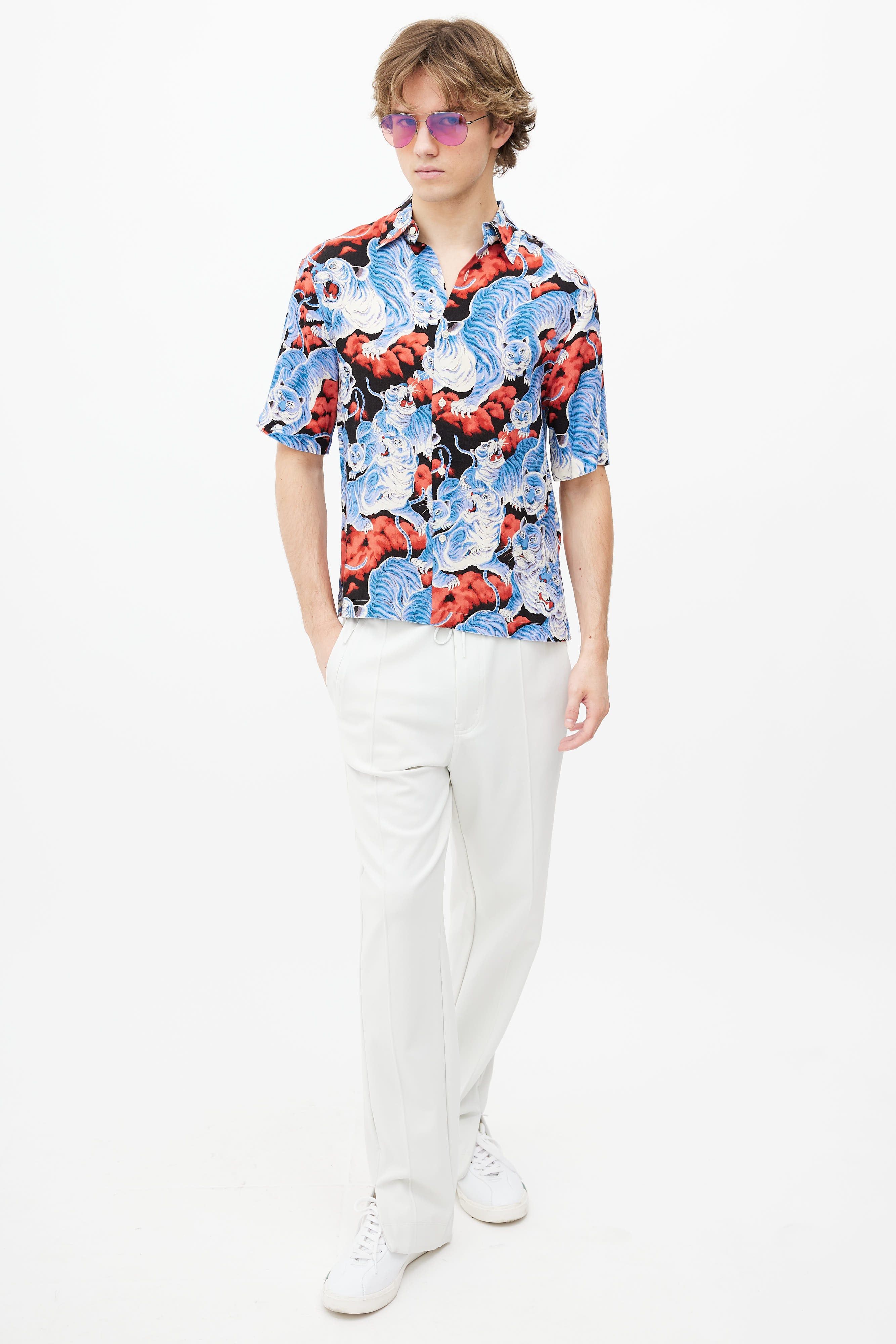 Sandro FREE SHIPPING!! - Tiger Print Shirt Size US L / EU 52-54 / 3 - 6 Thumbnail