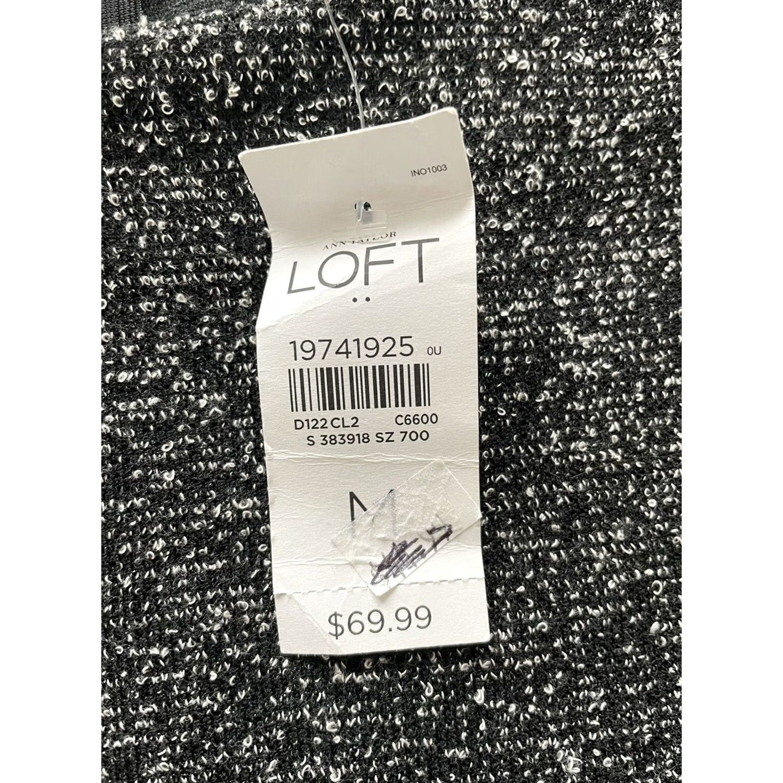 Ann Taylor Ann Taylor LOFT Women’s Colorblock Dress with Black Slimming Sides Size M Gray Multicolor Midi 3/4 Sleeve Size M / US 6-8 / IT 42-44 - 3 Thumbnail