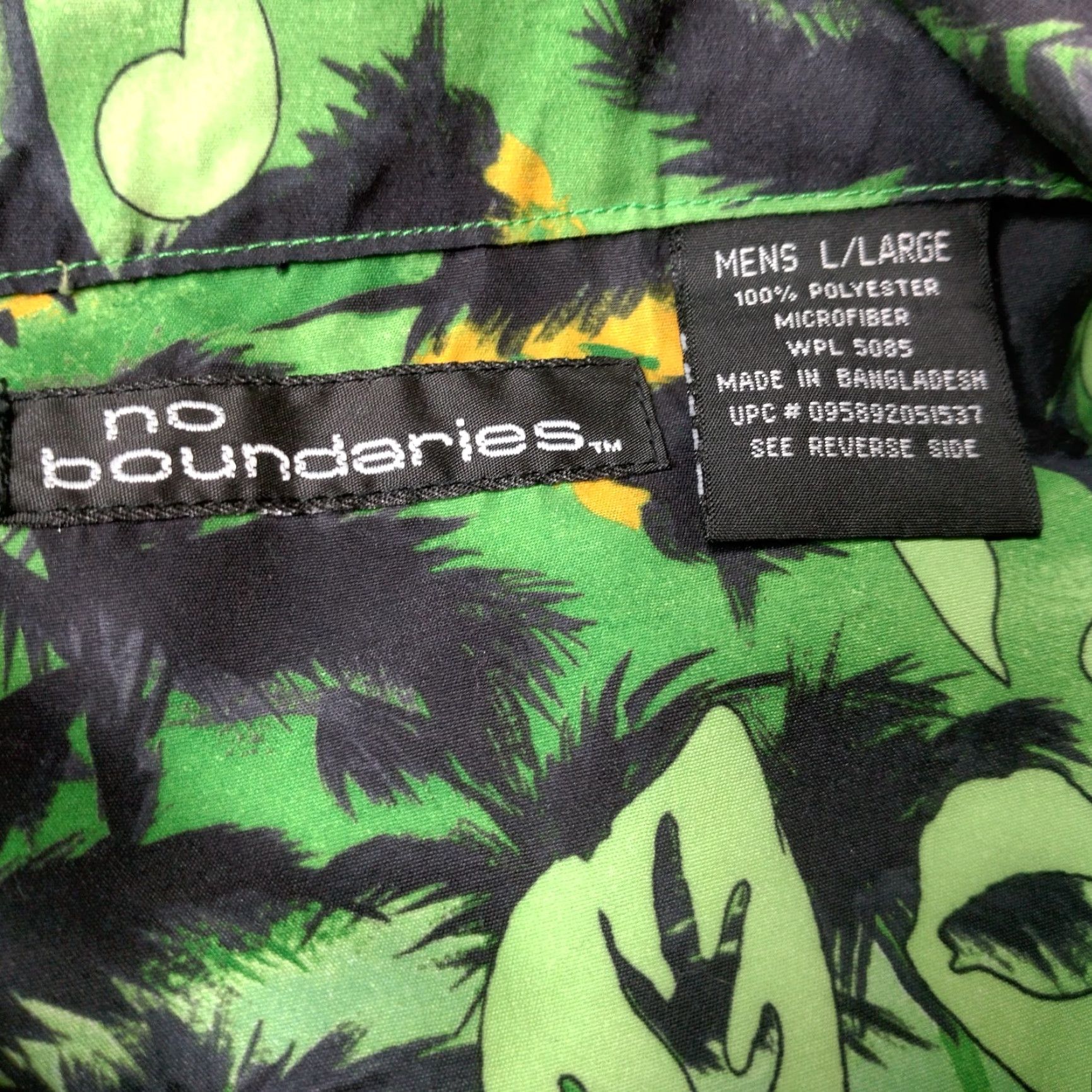 Vintage Vintage No Boundaries Y2K Hawaiian Shirt Men Large Green Tropical Tiki Beach Size US L / EU 52-54 / 3 - 7 Thumbnail