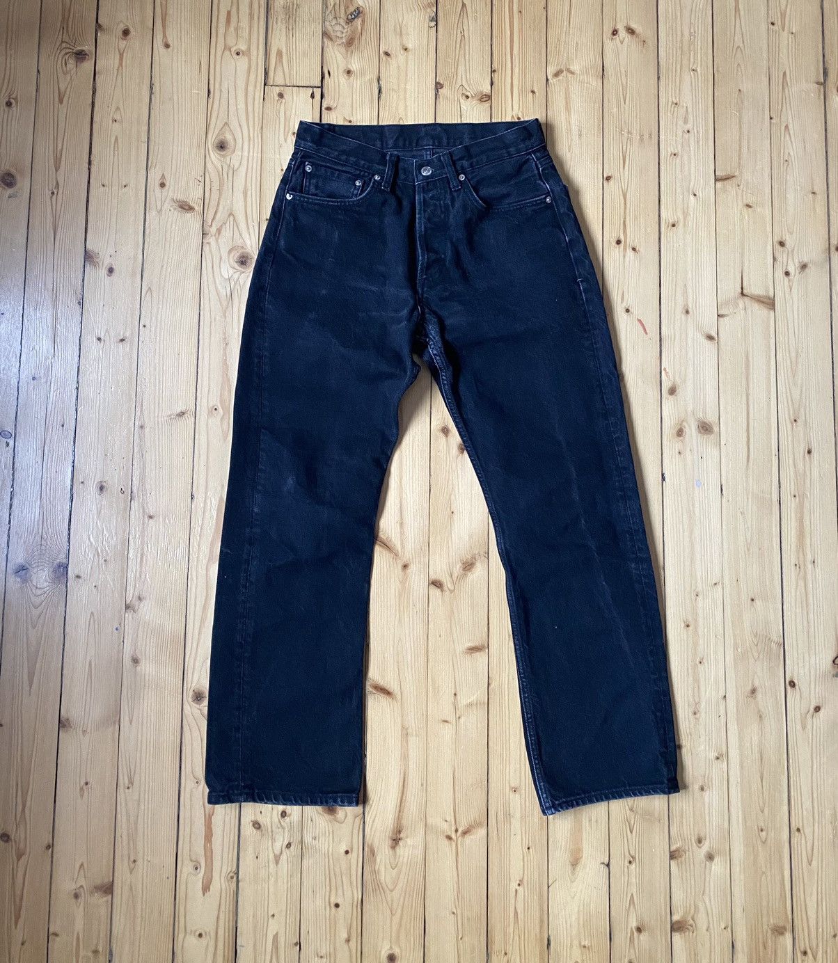 image of Sandro Paris - Straight Leg Denim (29/s) in Washed Black, Men's