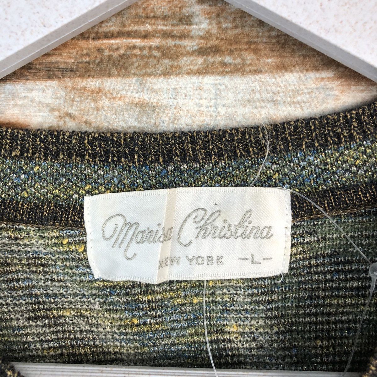 Japanese Brand × Vintage Manissa Christian vintage Brown Patterned Cardigans #A1339 Size L / US 10 / IT 46 - 9 Thumbnail