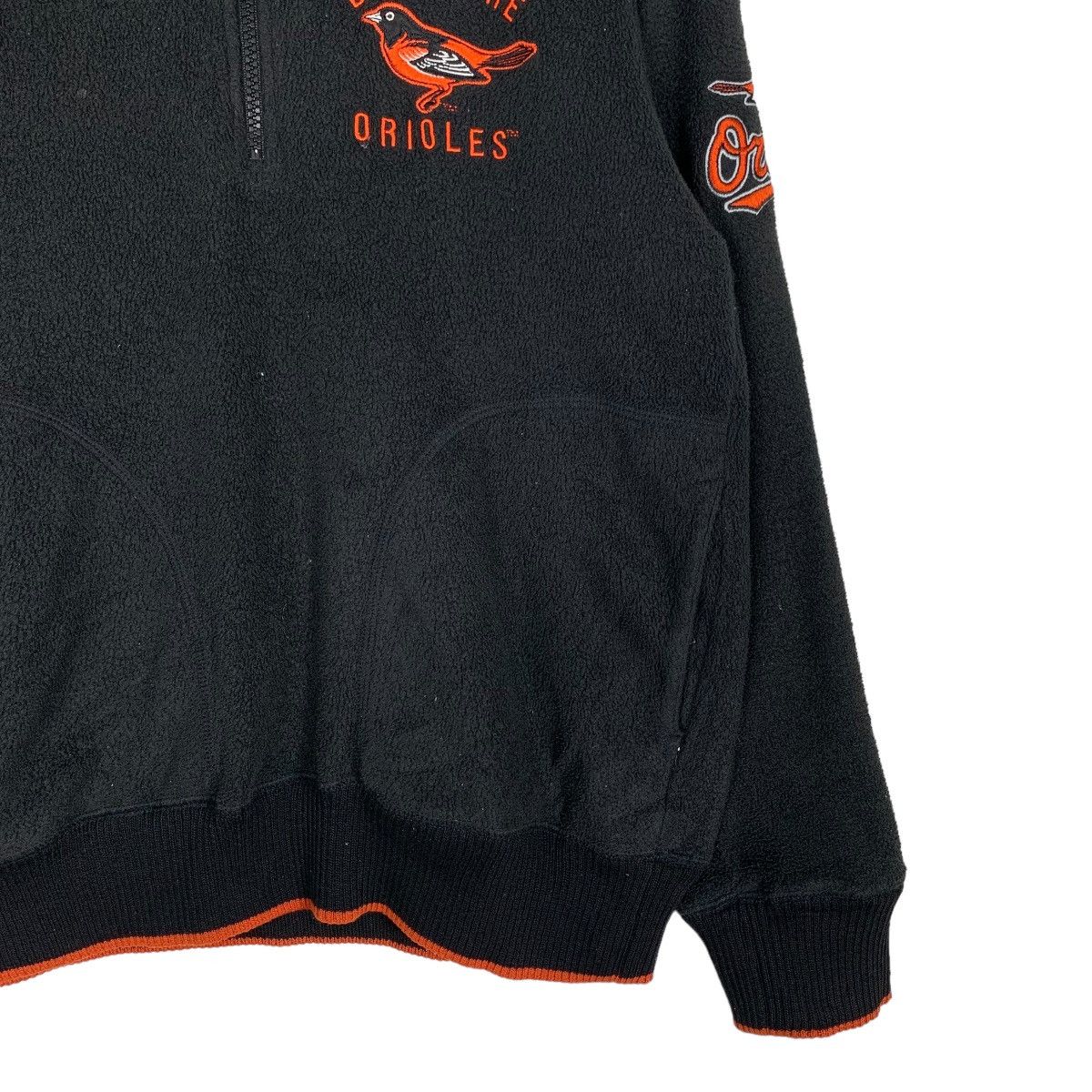 MLB BALTIMORE ORIOLES Big Logo HalfZip Pullover Fleece #0609-C28 Size US M / EU 48-50 / 2 - 6 Thumbnail