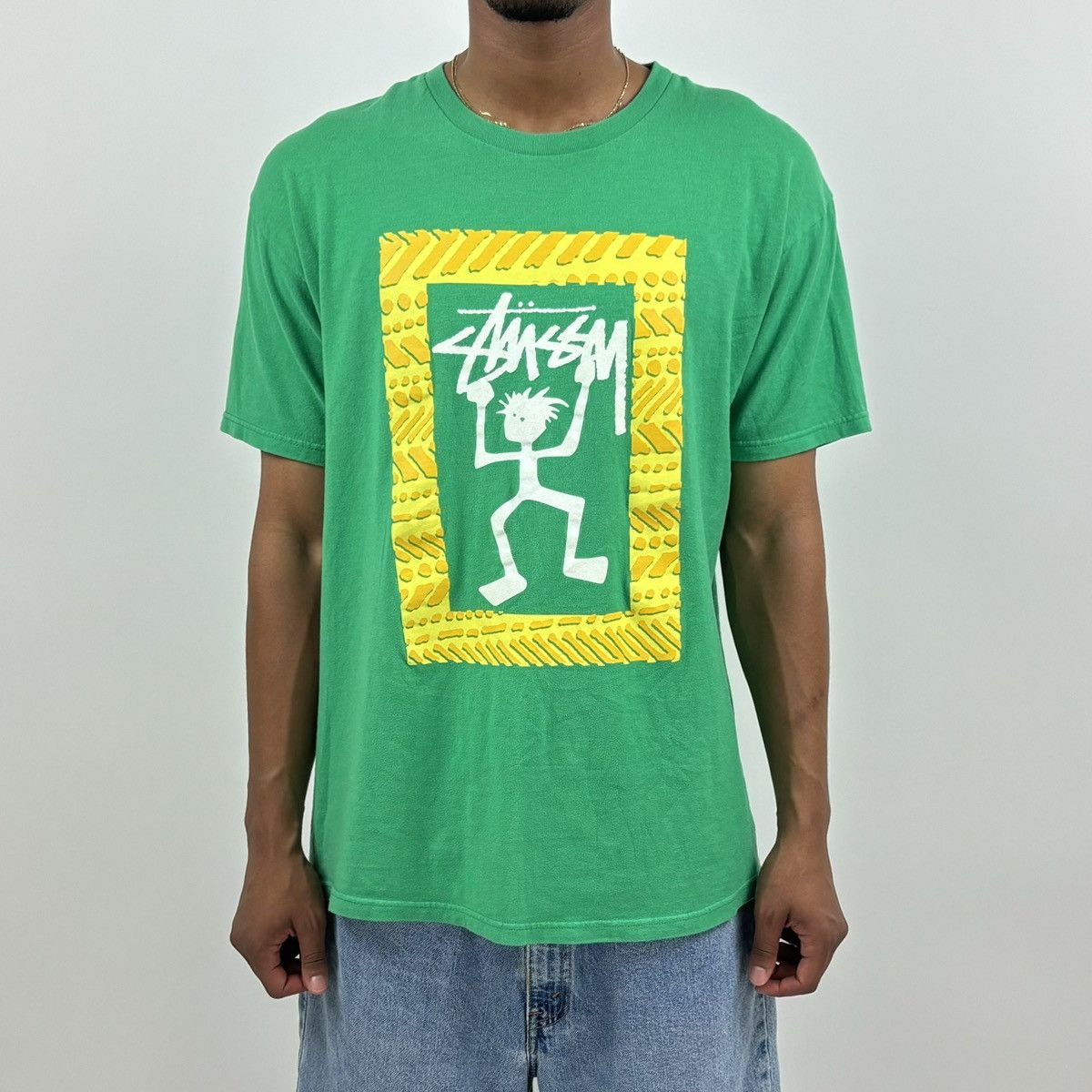 Stussy × Vintage vintage STUSSY Logo Man spellout t-shirt Size US L / EU 52-54 / 3 - 4 Thumbnail