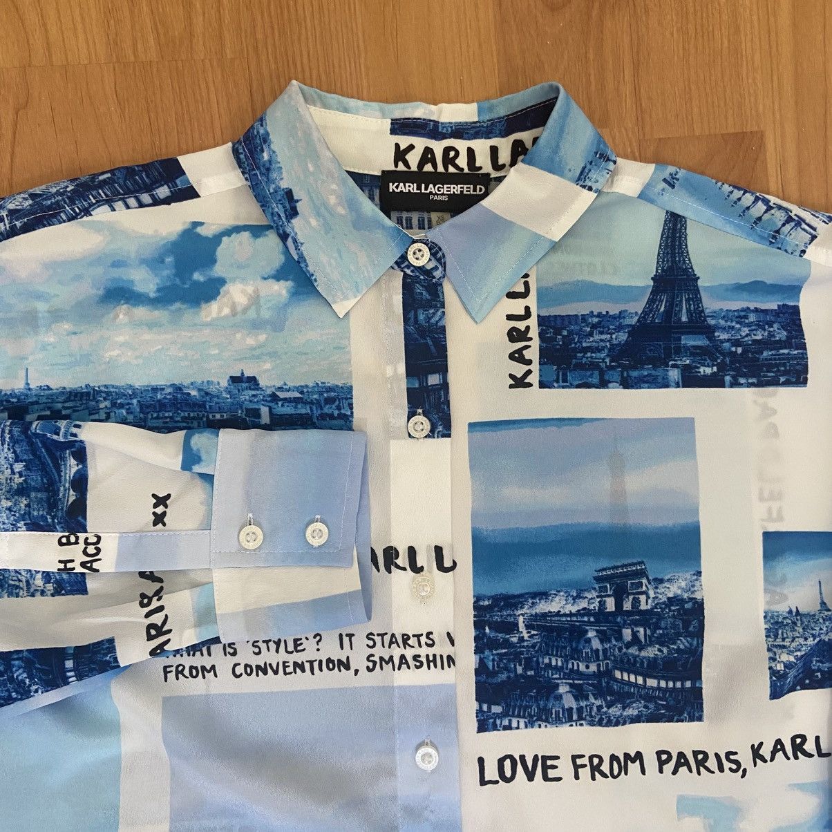 Karl Lagerfeld Karl Lagerfeld Paris Button Front Shirt Women’s XS Size XS / US 0-2 / IT 36-38 - 4 Thumbnail
