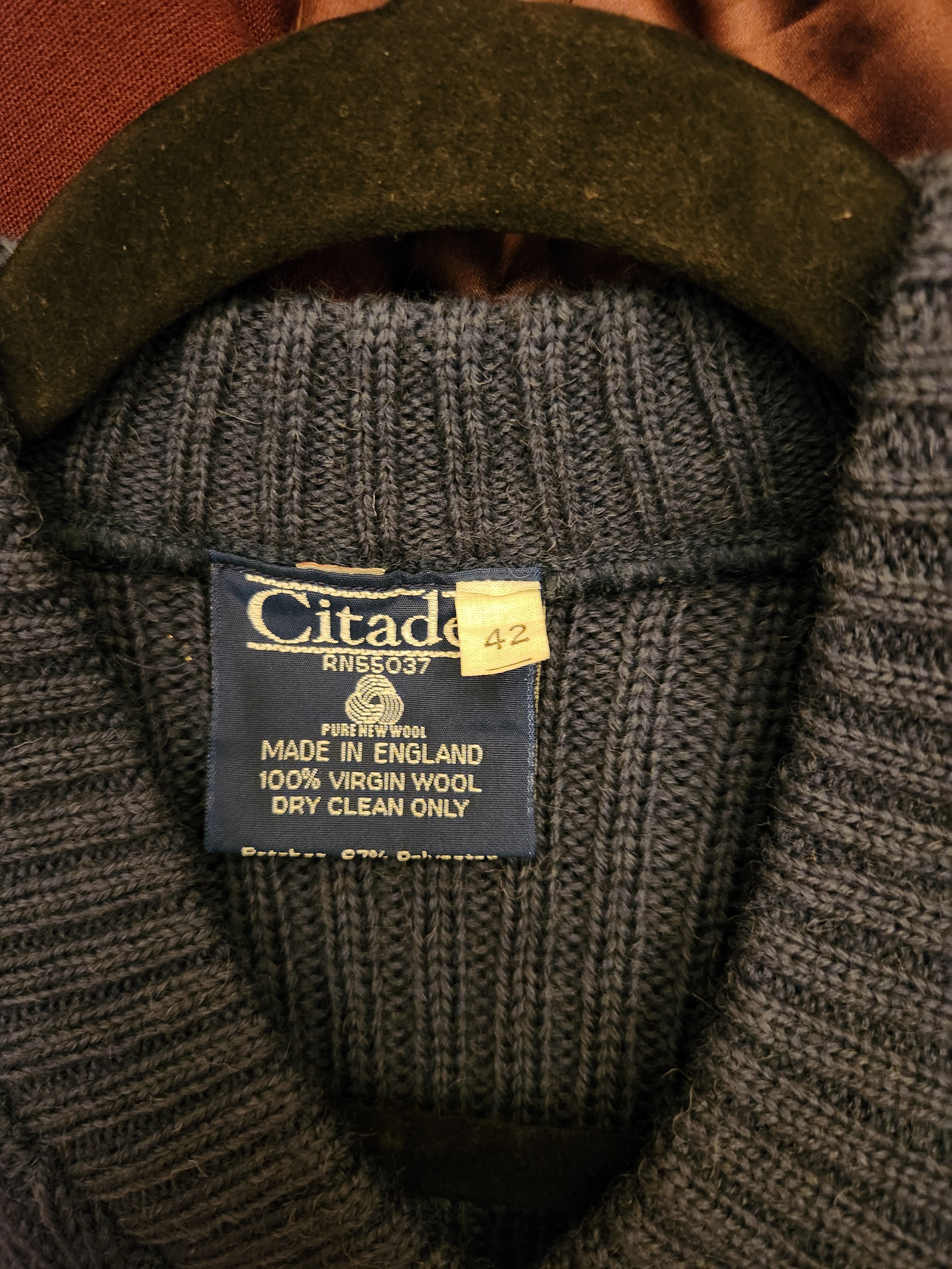 Vintage Vintage 100% Wool Ribbed Knit Men's Long Sleeve Blue Sweater Size US M / EU 48-50 / 2 - 3 Thumbnail