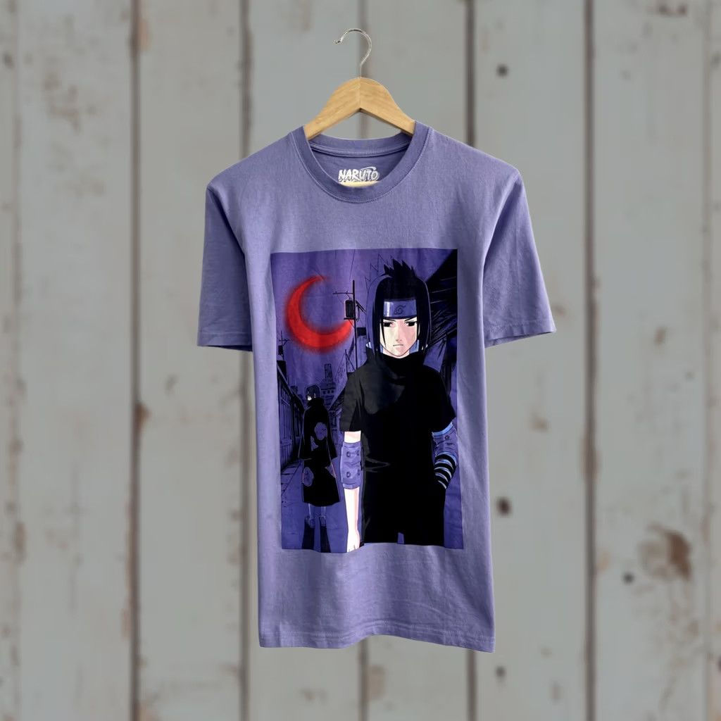 Gildan VINTAGE Naruto Sasuke Anime T-Shirt Men M Purple Violet Retro Y2K Size US M / EU 48-50 / 2 - 1 Thumbnail