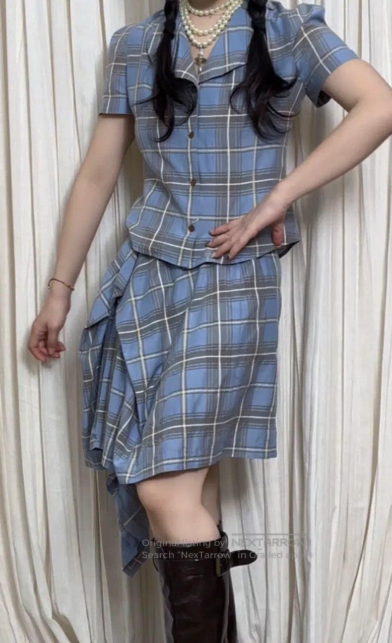 Vivienne Westwood Vivienne Westwood Blue Plaid Love Heart Set Size M / US 6-8 / IT 42-44 - 1 Thumbnail
