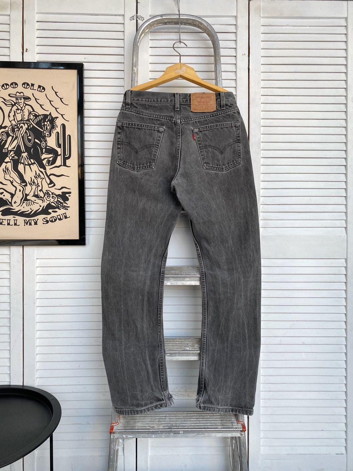 Levi's × Vintage Vintage Levi’s 504 Grey Graphite Wash Denim Jeans Pants USA Size US 30 / EU 46 - 1 Thumbnail