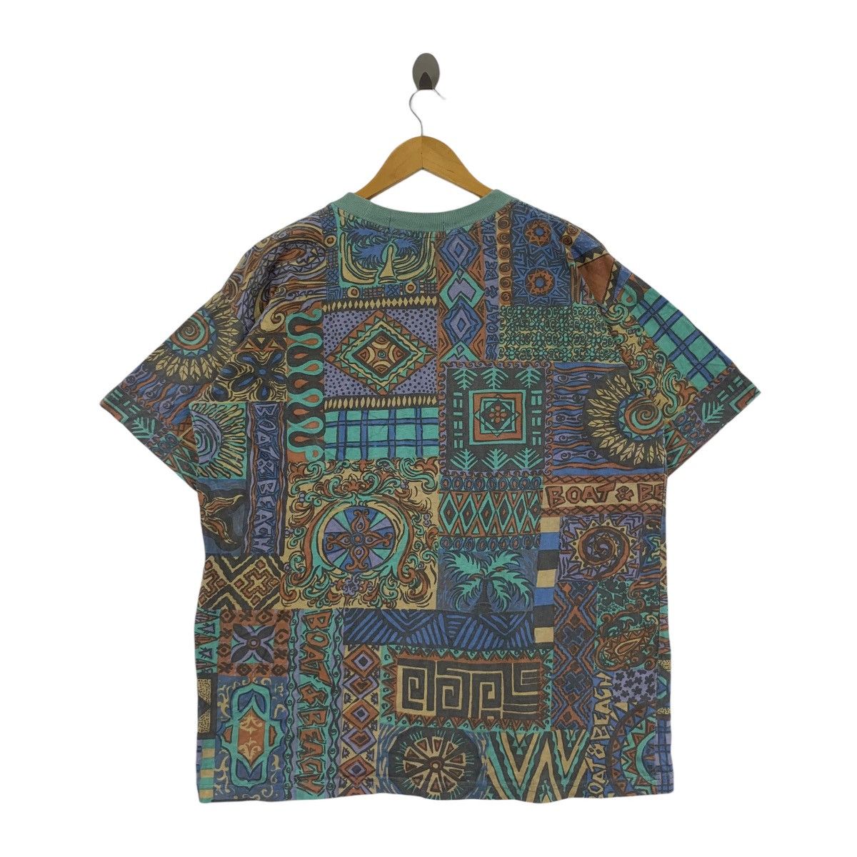 Vintage Vintage BOAT & BEACH Navajo Baroque Aztech AOP Tee Shirt Size XL / US 12-14 / IT 48-50 - 3 Thumbnail