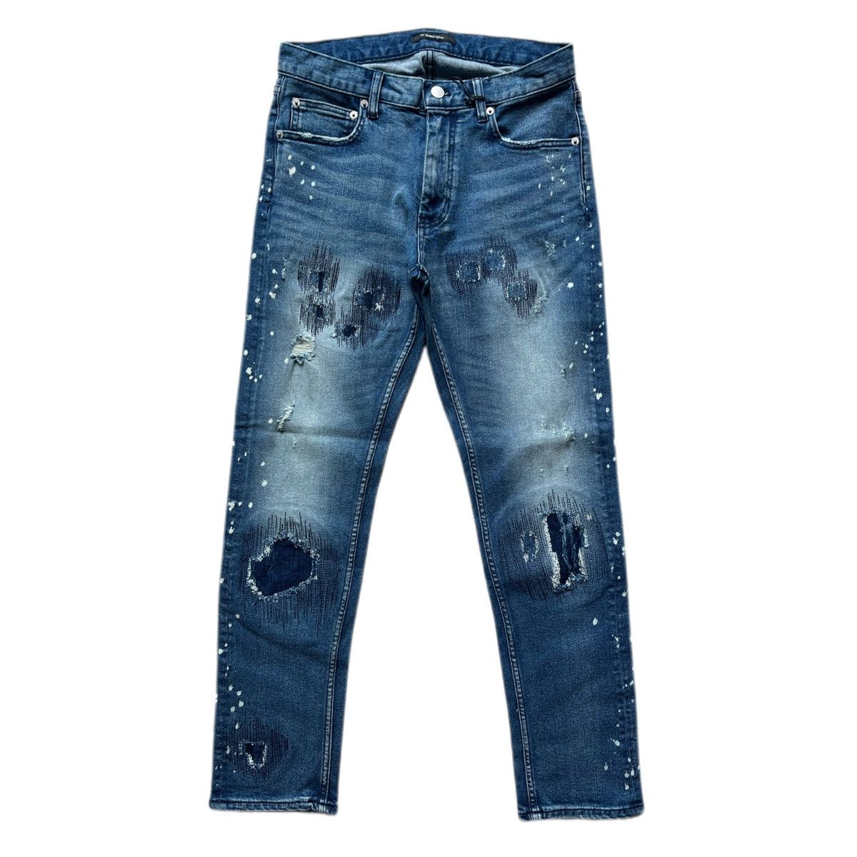 Number (N)ine RE: Number Nine grunge standart paint denim jeans stk ...