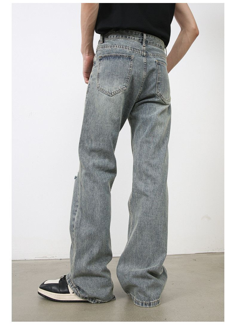Japanese Brand × Jean American street retro distressed flared ripped jeans for men Size US 32 / EU 48 - 5 Thumbnail