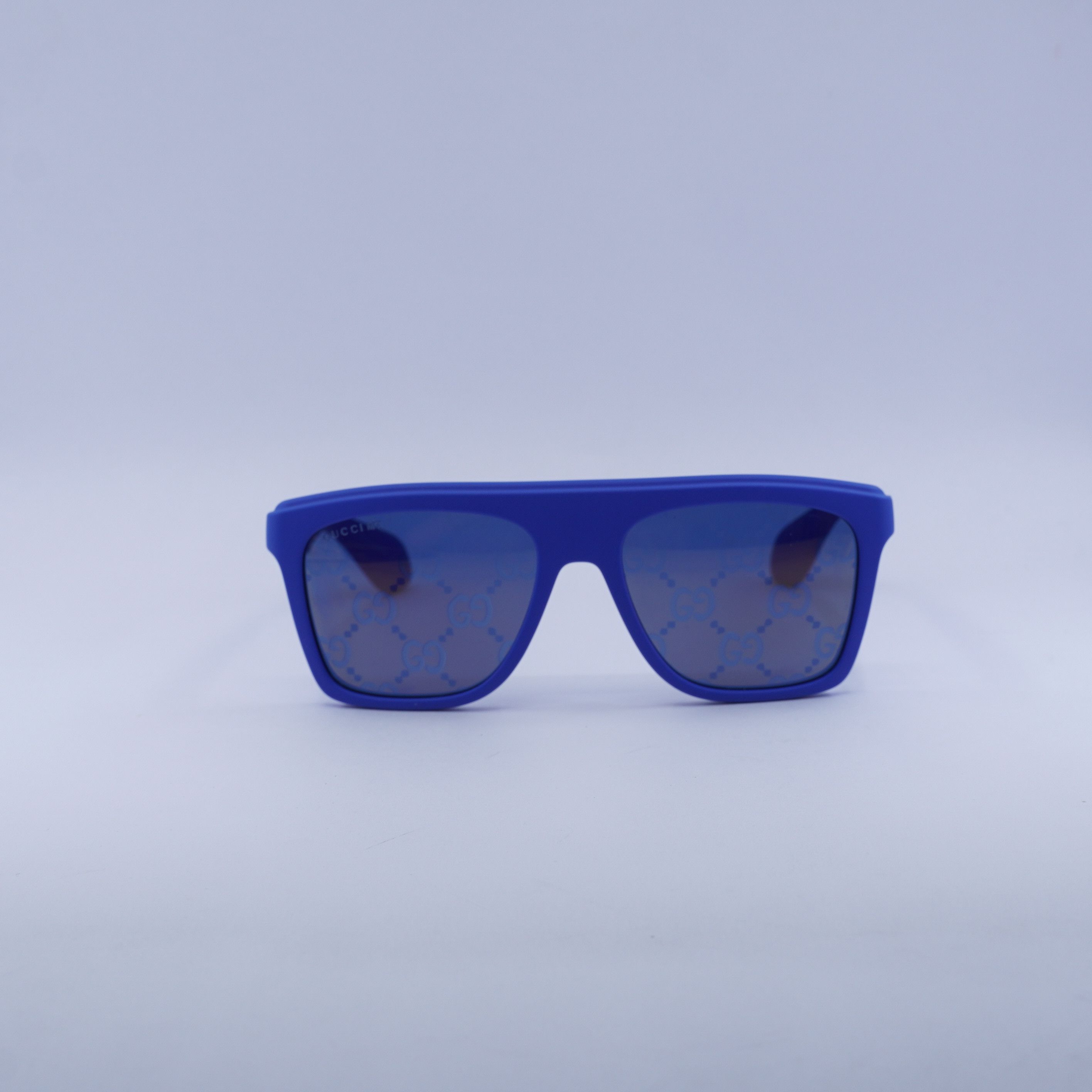 Gucci 🕶️ New Gucci GG1570S 004 Sunglasses - Matte Blue Frame Size ONE SIZE - 3 Thumbnail