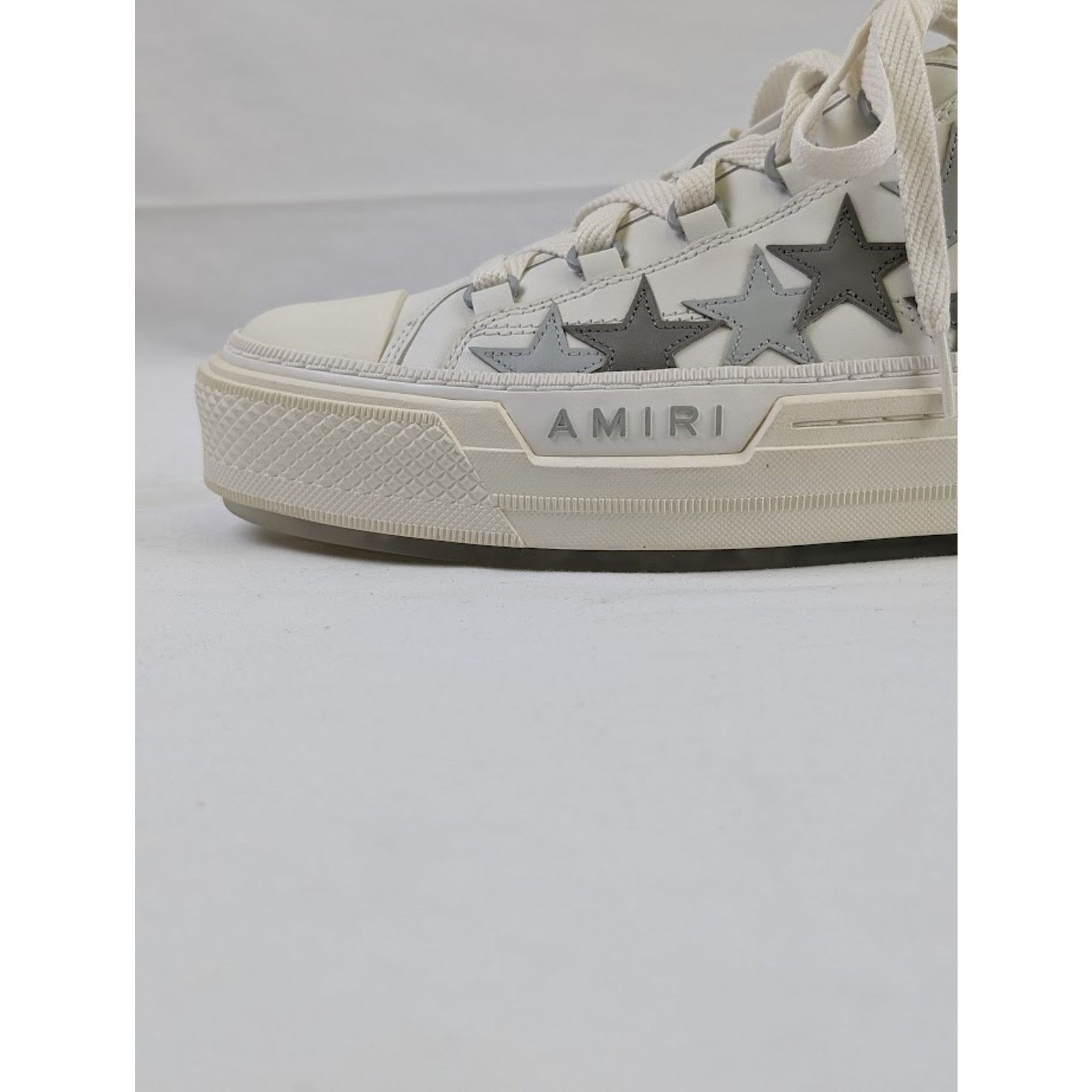 Amiri o1rshd1 Stars Court Low-Top Sneakers in White/Grey Size US 14 / EU 47 - 7 Thumbnail