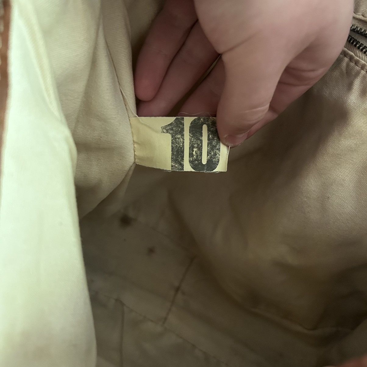 Designer × numero 10 Numero 10 Made in Italy Garment Dyed Paint Leather Hand Bag Size ONE SIZE - 12 Thumbnail