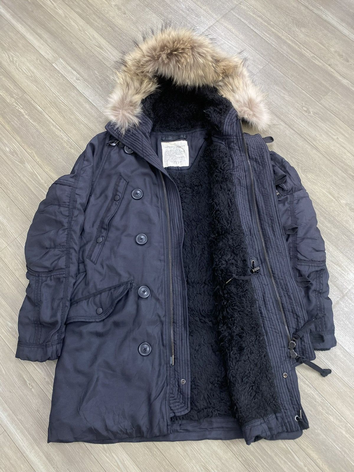 GOA Vintage GOA Raccoon Fur Military N3B Bomber Jacket Winter Size US L / EU 52-54 / 3 - 12 Thumbnail