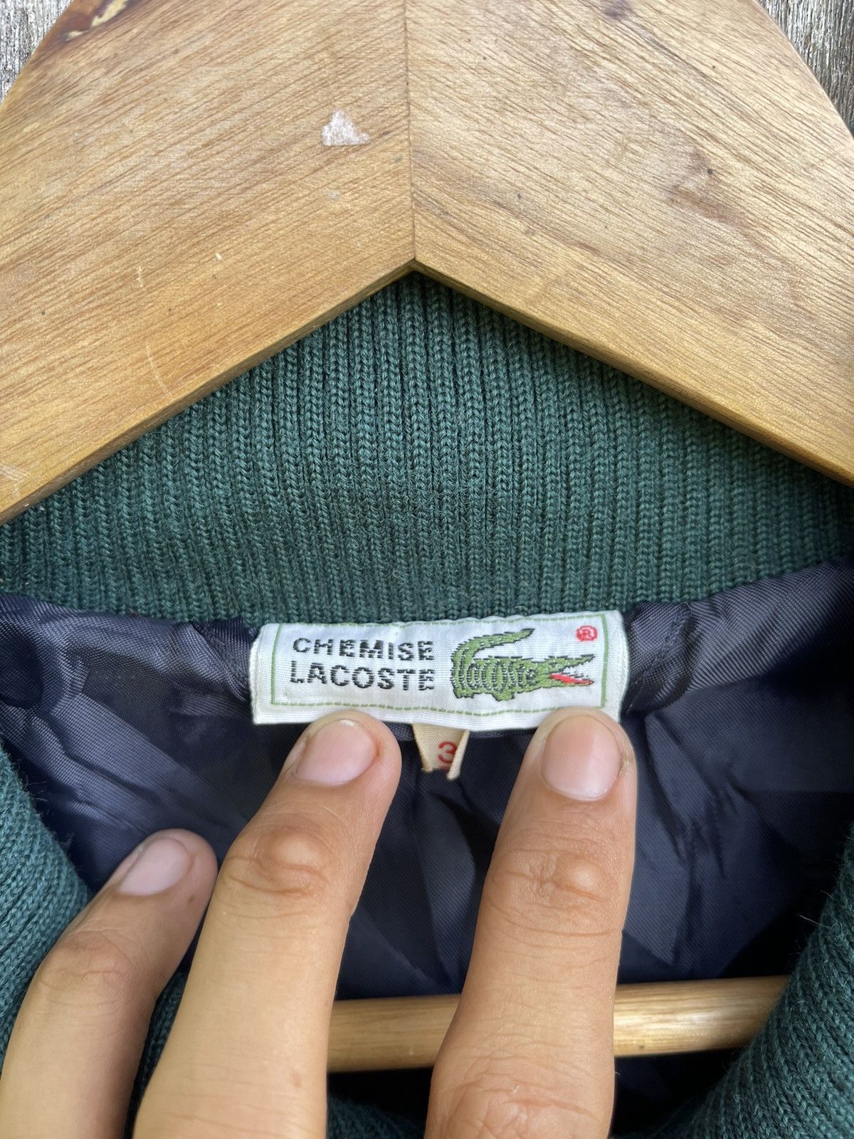 Lacoste Vintage Chemise Lacoste Wool Blend Snap Bomber Cardigan Size US M / EU 48-50 / 2 - 11 Thumbnail