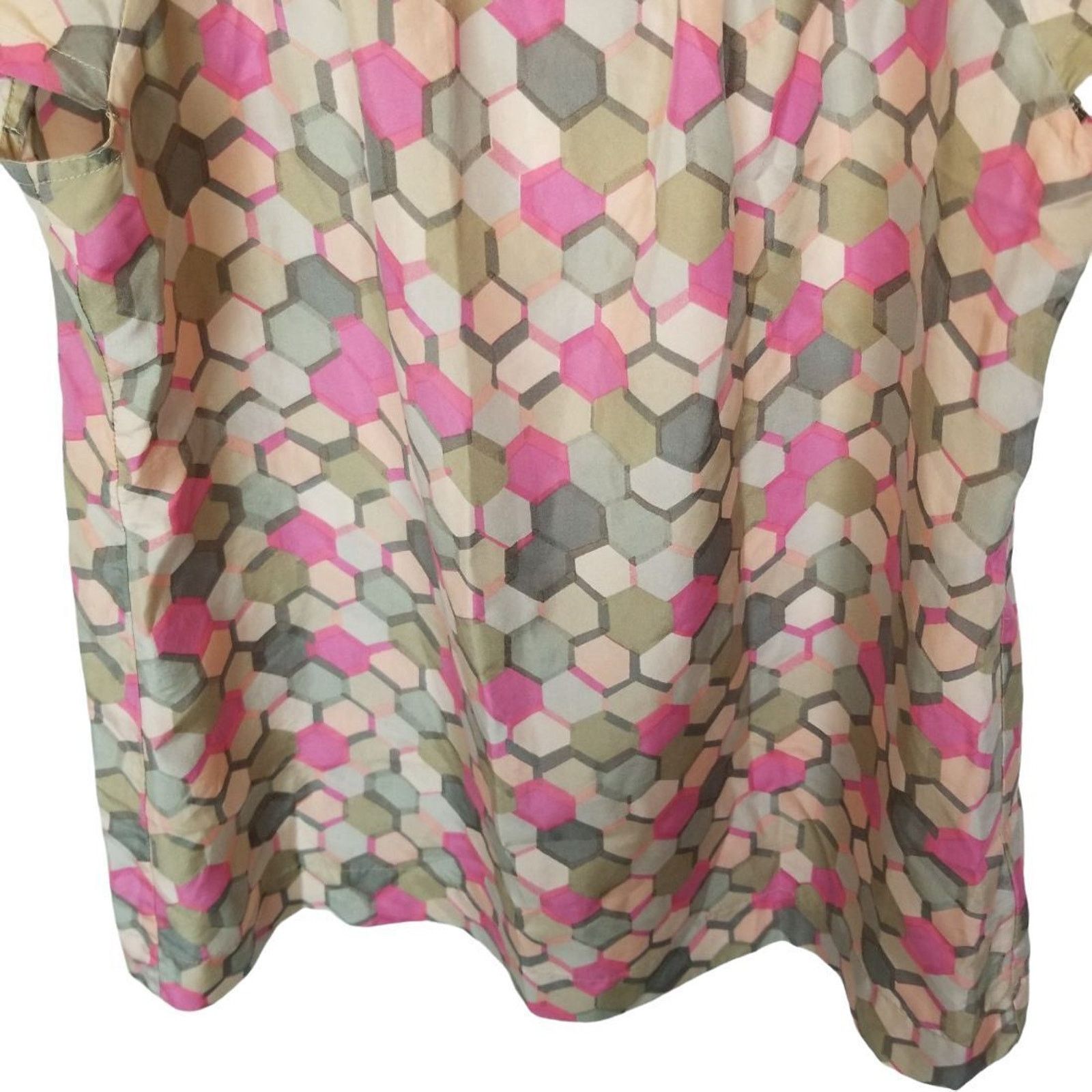 Banana Republic Banana Republic Womens Geometric 100% Silk Blouse Size S Size S / US 4 / IT 40 - 3 Thumbnail