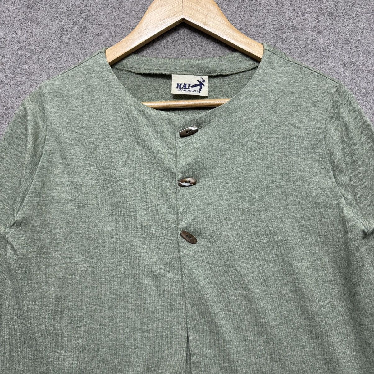 Issey Miyake Hai Sporting Gear by Issey Miyake Sage Wool Embossed Art Size US M / EU 48-50 / 2 - 4 Thumbnail