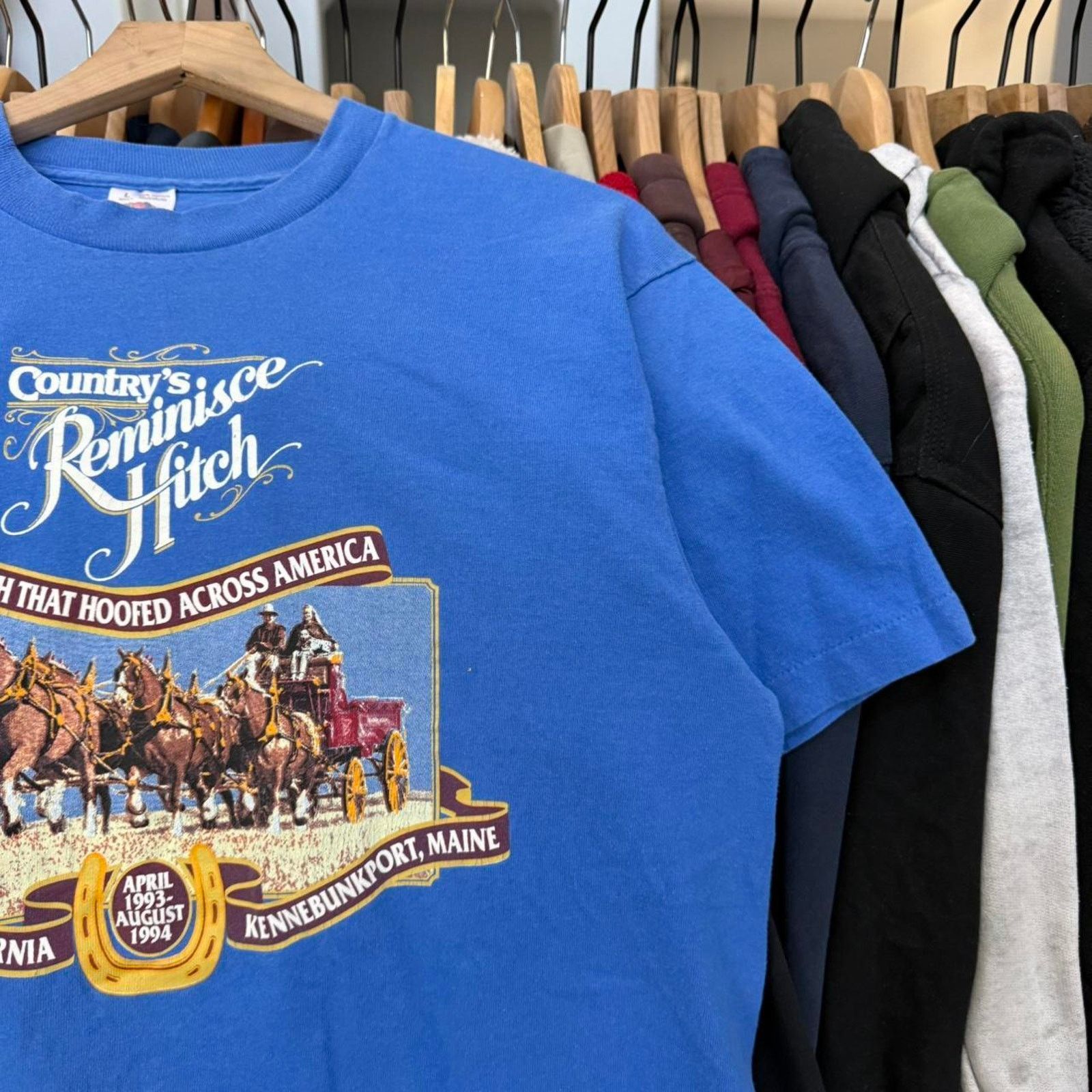 Fruit Of The Loom Vintage 90s Country's Reminisce Hitch T-Shirt Size US L / EU 52-54 / 3 - 3 Thumbnail