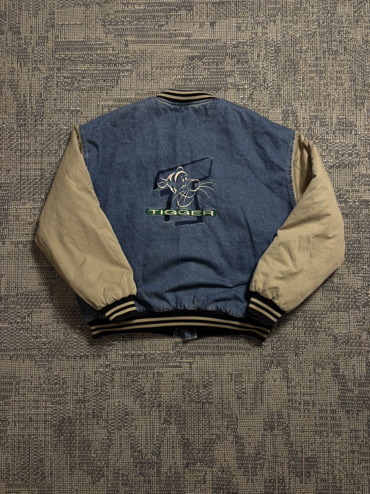 Disney Vintage Rare Disney Tiger USA Denim Bomber Jacket Size US XL / EU 56 / 4 - 1 Thumbnail