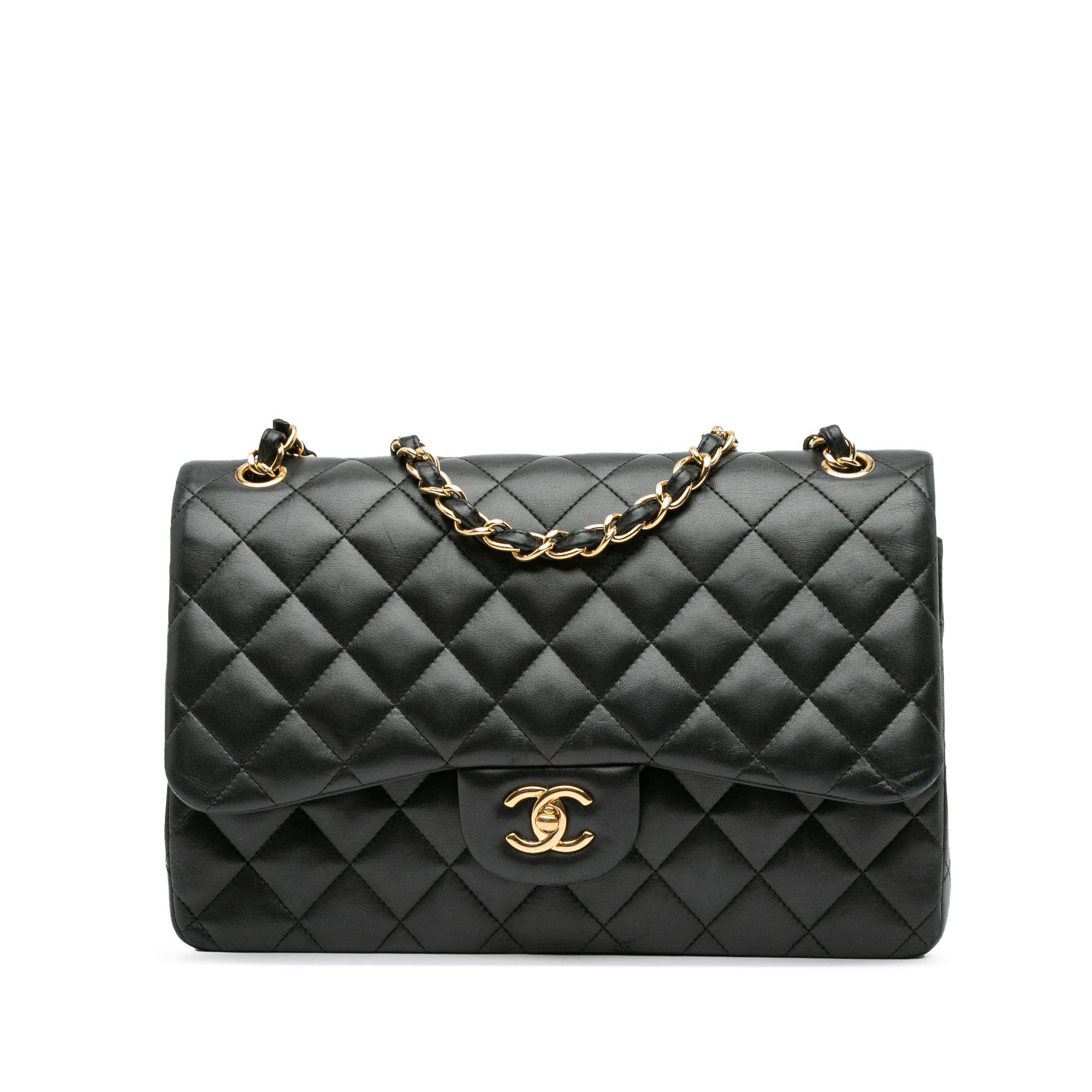 Chanel Chanel Jumbo Classic Lambskin Double Flap Black Size ONE SIZE - 1 Thumbnail