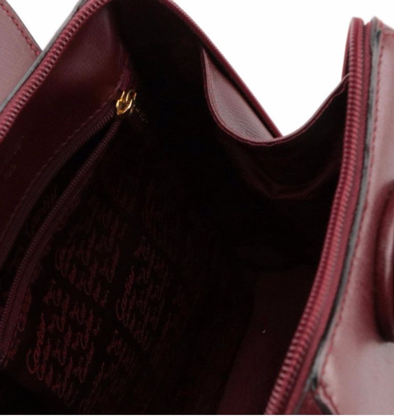 Cartier Cartier Bordeaux Leather Backpack – Gold-Tone Hardware Size ONE SIZE - 4 Thumbnail