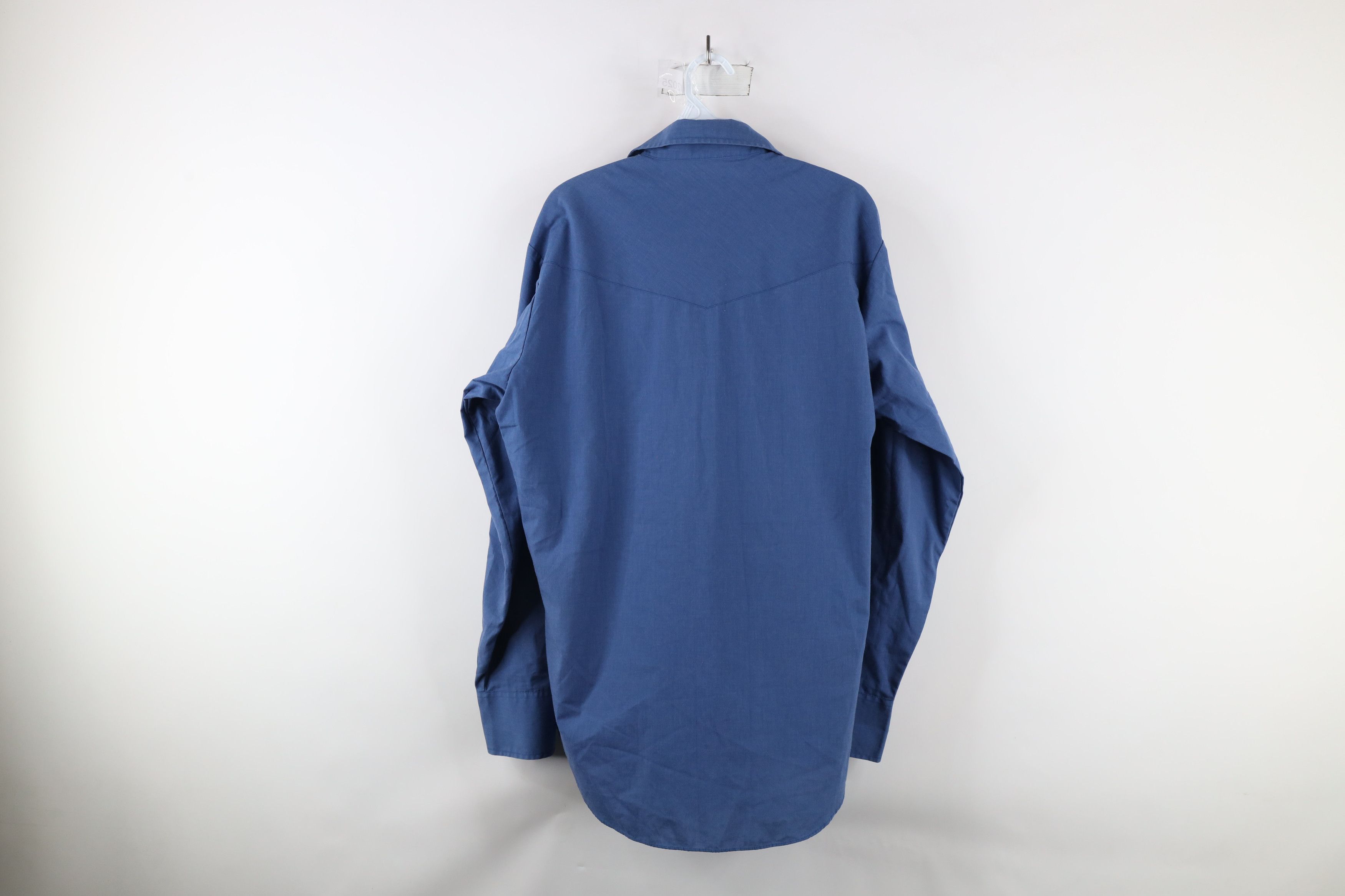 Vintage Vintage 70s Rockabilly Snap Button Western Rodeo Shirt Blue Size US M / EU 48-50 / 2 - 9 Thumbnail