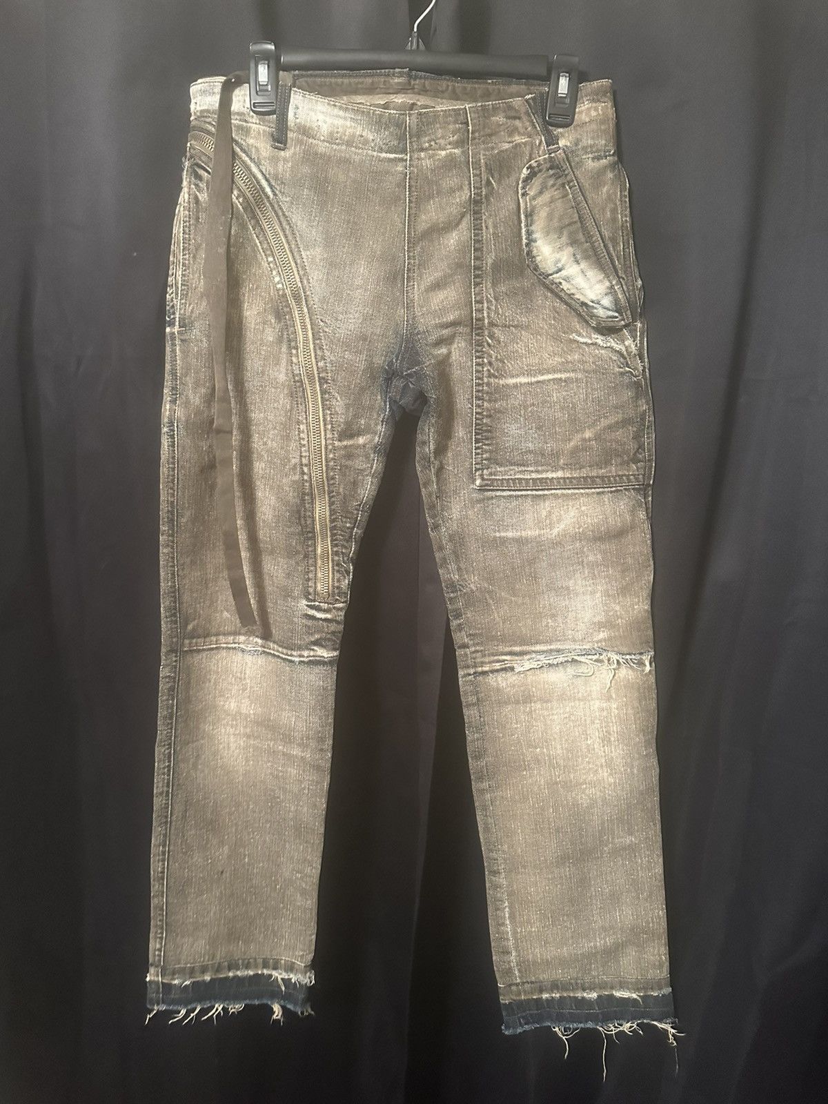 【RICK OWENS】インディゴ＆ブラウン Aircut ジーンズ Rick Owens FW06 Rick Owens Brown Aircut Denim - Gem