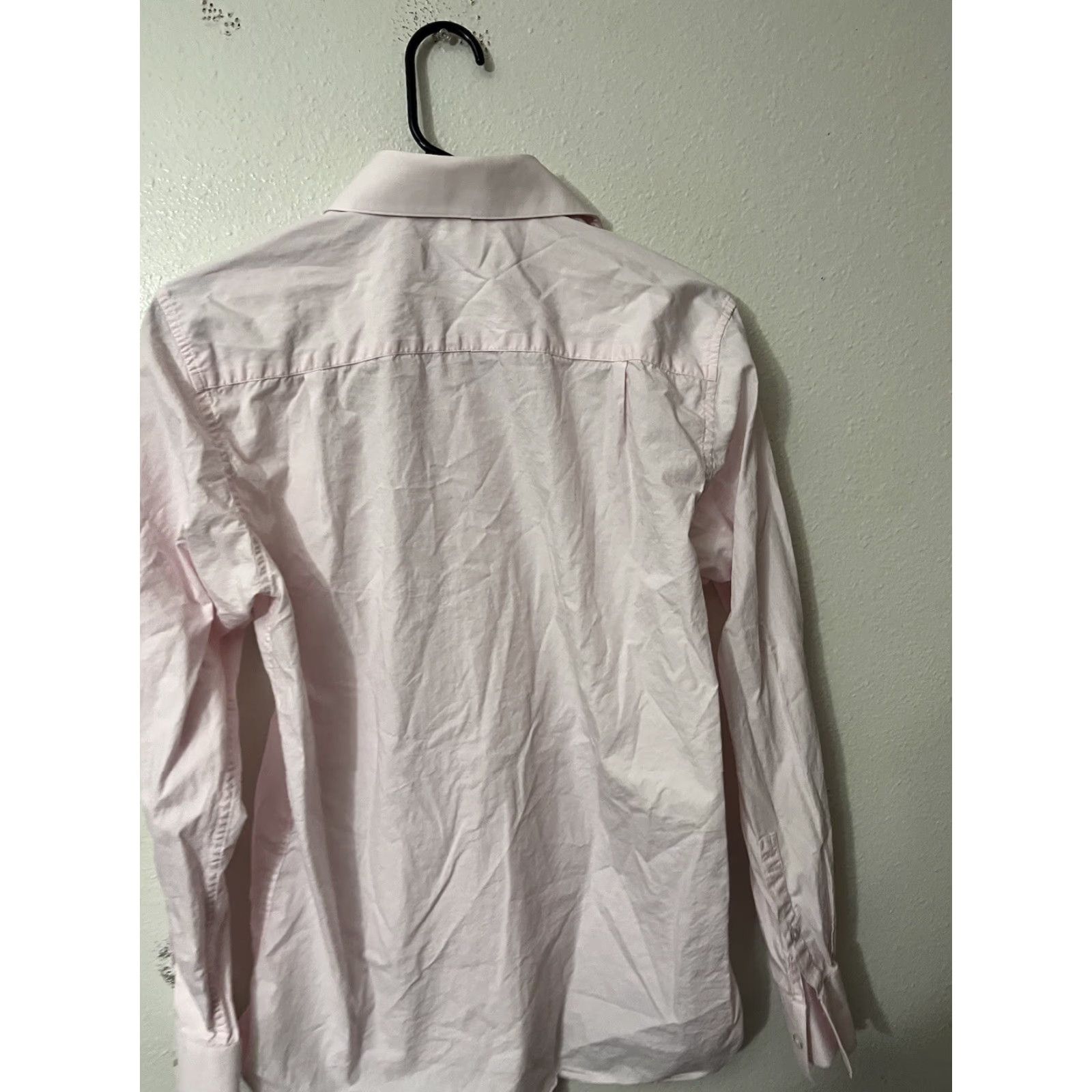 DKNY DKNY Dress Shirt Mens Medium Slim Fit Pink 100% Cotton Button Long Sleeve Classic Collared Straight 15" Neck Regular Size M Dress Shirt Mens Size 40R - 3 Thumbnail