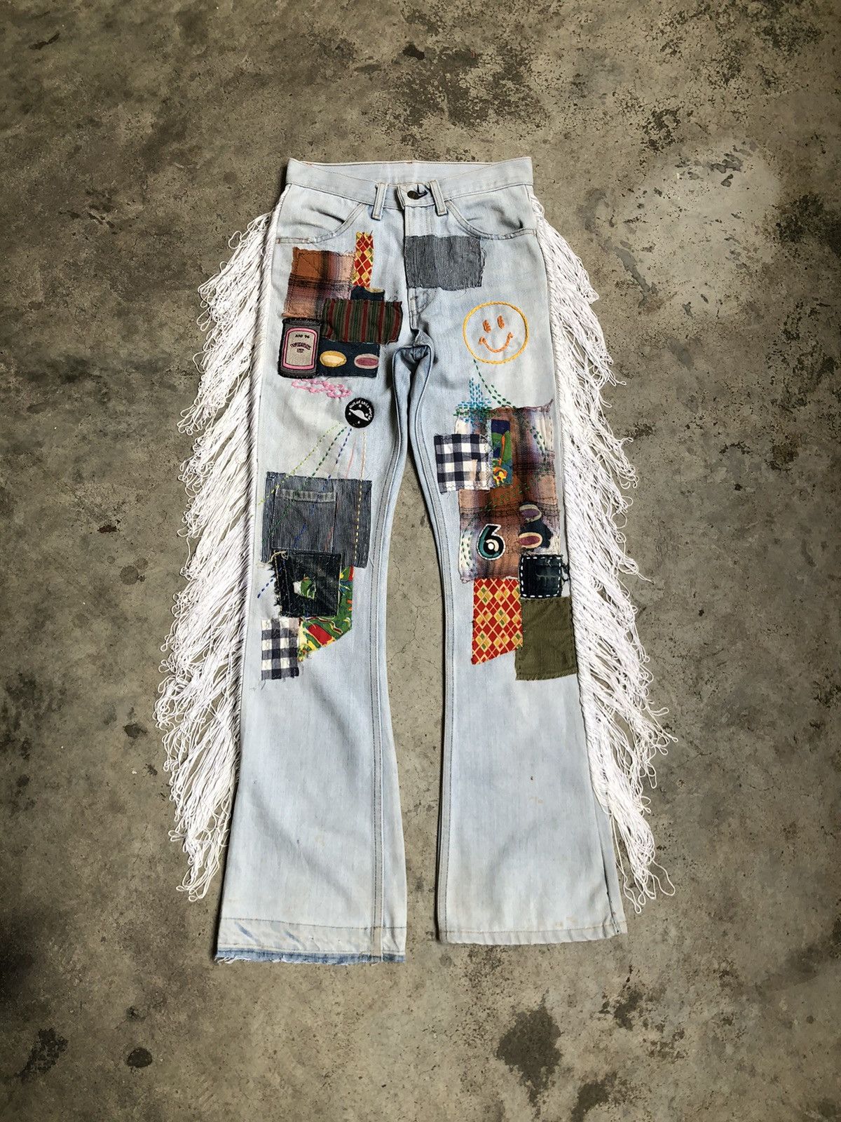 Levi's Vintage Clothing Vintage 1970 levis 517 orange tab custom patch and fringe Size 28" / US 6 / IT 42 - 1 Thumbnail