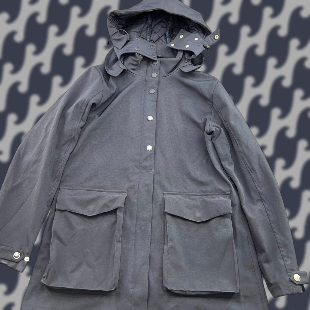 Ilse Jacobsen Ilse Jacobsen Hornbaek Womens Raincoat Jacket Parka Plaid Black 38 Weather Rain Mens Womens Girls 90s 2000s Size XS / US 0-2 / IT 36-38 - 1 Thumbnail