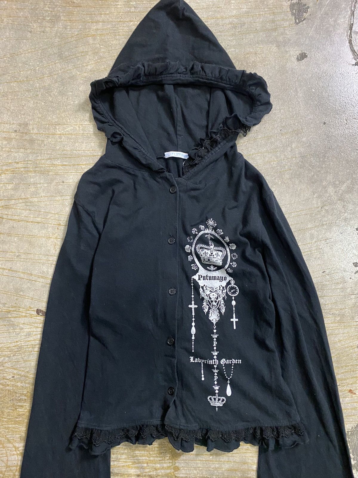 Japanese Brand 90s PUTUMAYO cyberpunk cross lightweight button up hoodie Size XS / US 0-2 / IT 36-38 - 3 Thumbnail