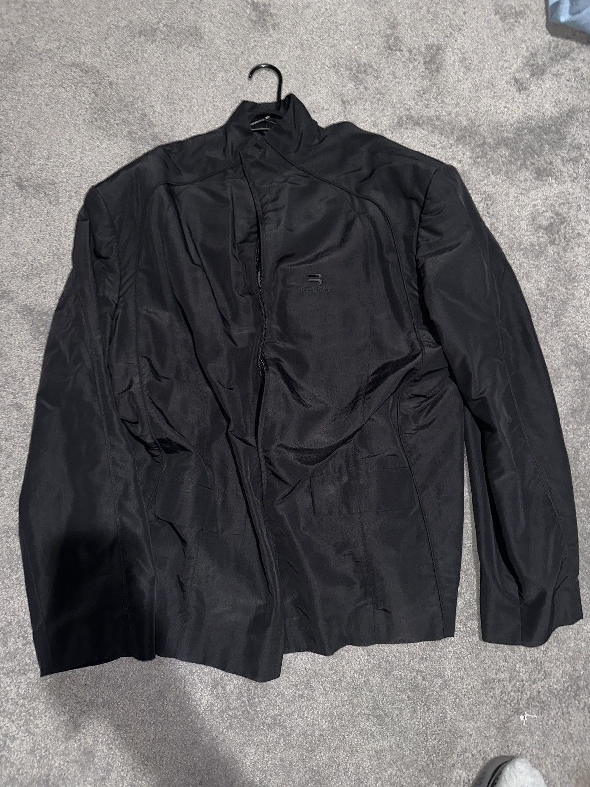 image of Balenciaga Tailored Track Jacket in Black, Men's (Size XL)