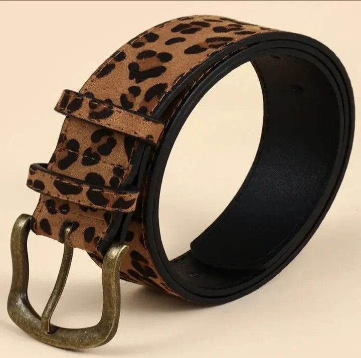 Designer × Vintage Printed Leopard Belt Size ONE SIZE - 2 Thumbnail