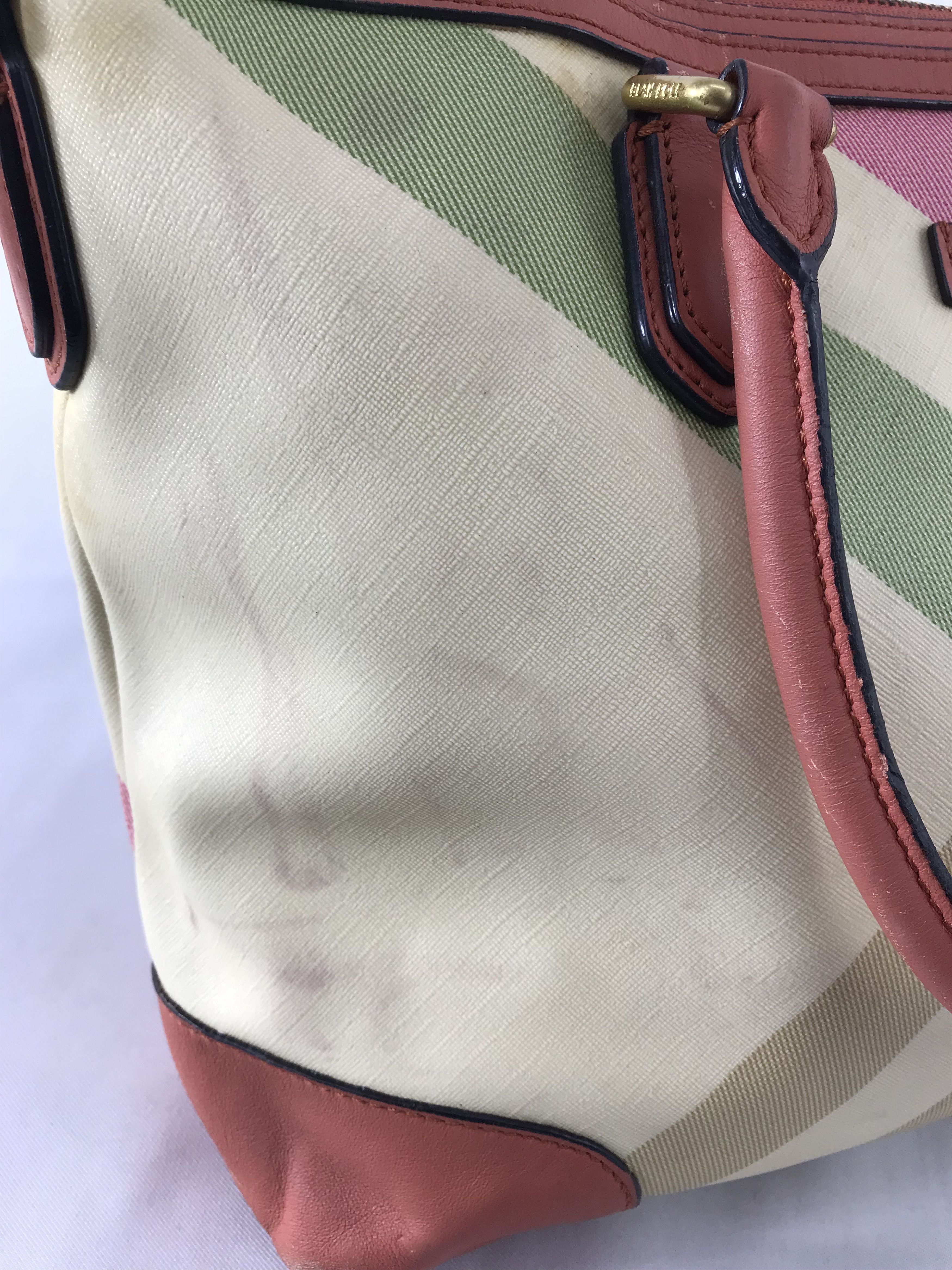 BEANPOLE Bean Pole Nova Check Checkered Burgandy Leather Hand Bag Size ONE SIZE - 17 Thumbnail