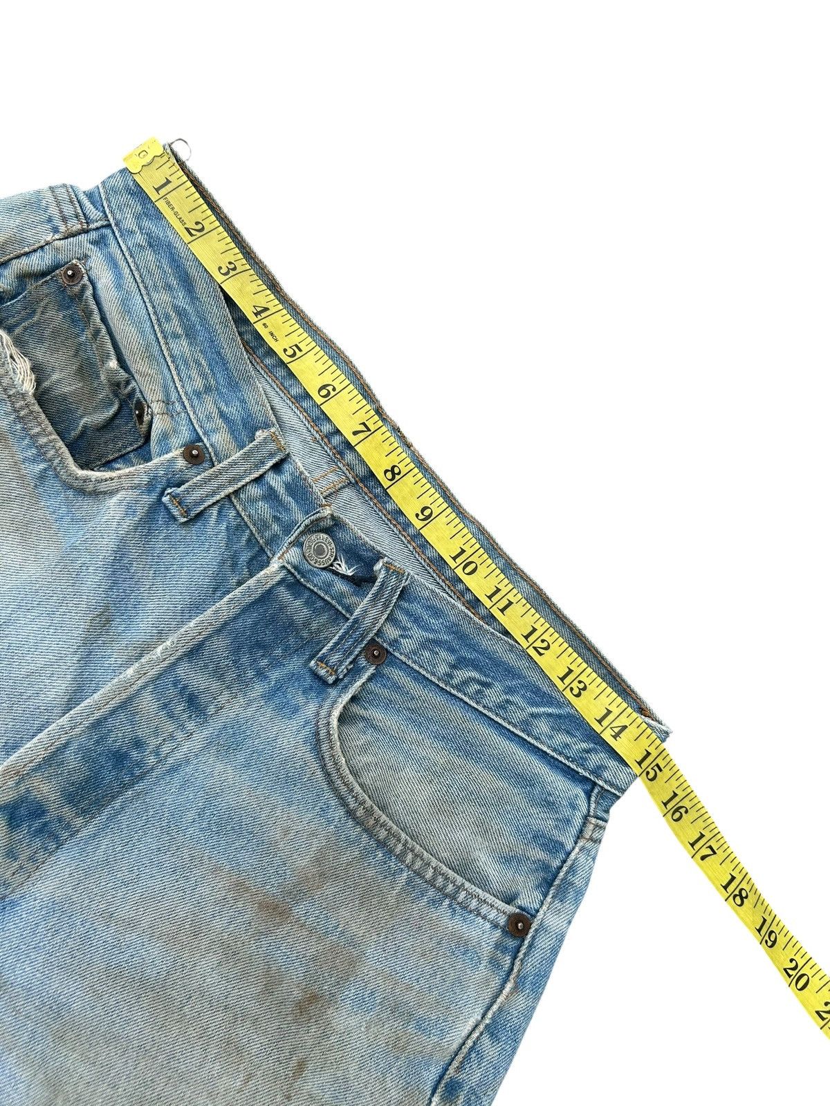 Kapital 80's THRASHED Levis 6 Selvedge Distressed Dirty Denim Jeans Size US 30 / EU 46 - 16 Thumbnail