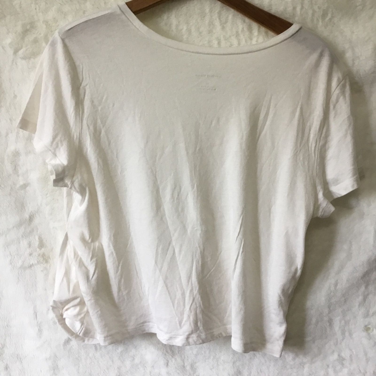 Anthropologie Anthropologie White Draped Short-Sleeve Crop T-Shirt Size XL / US 12-14 / IT 48-50 - 9 Thumbnail